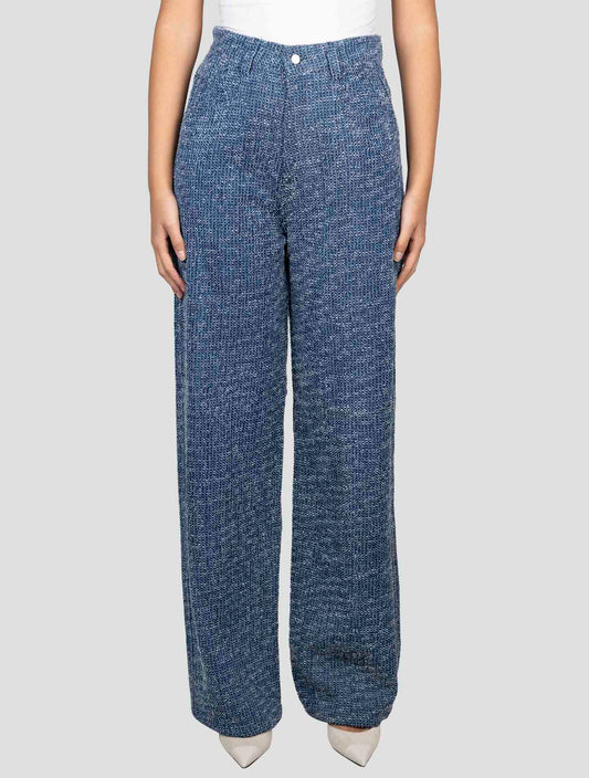 Kiton Blue Cotton Pants