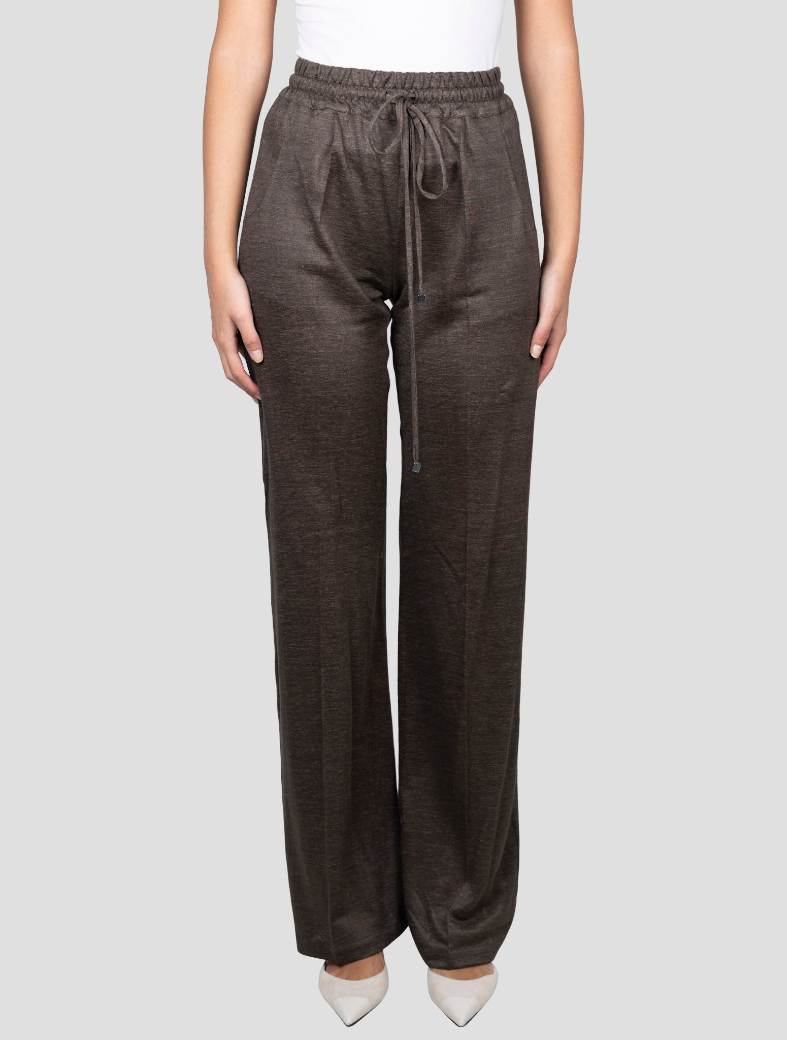Kiton Gray Linen Pants