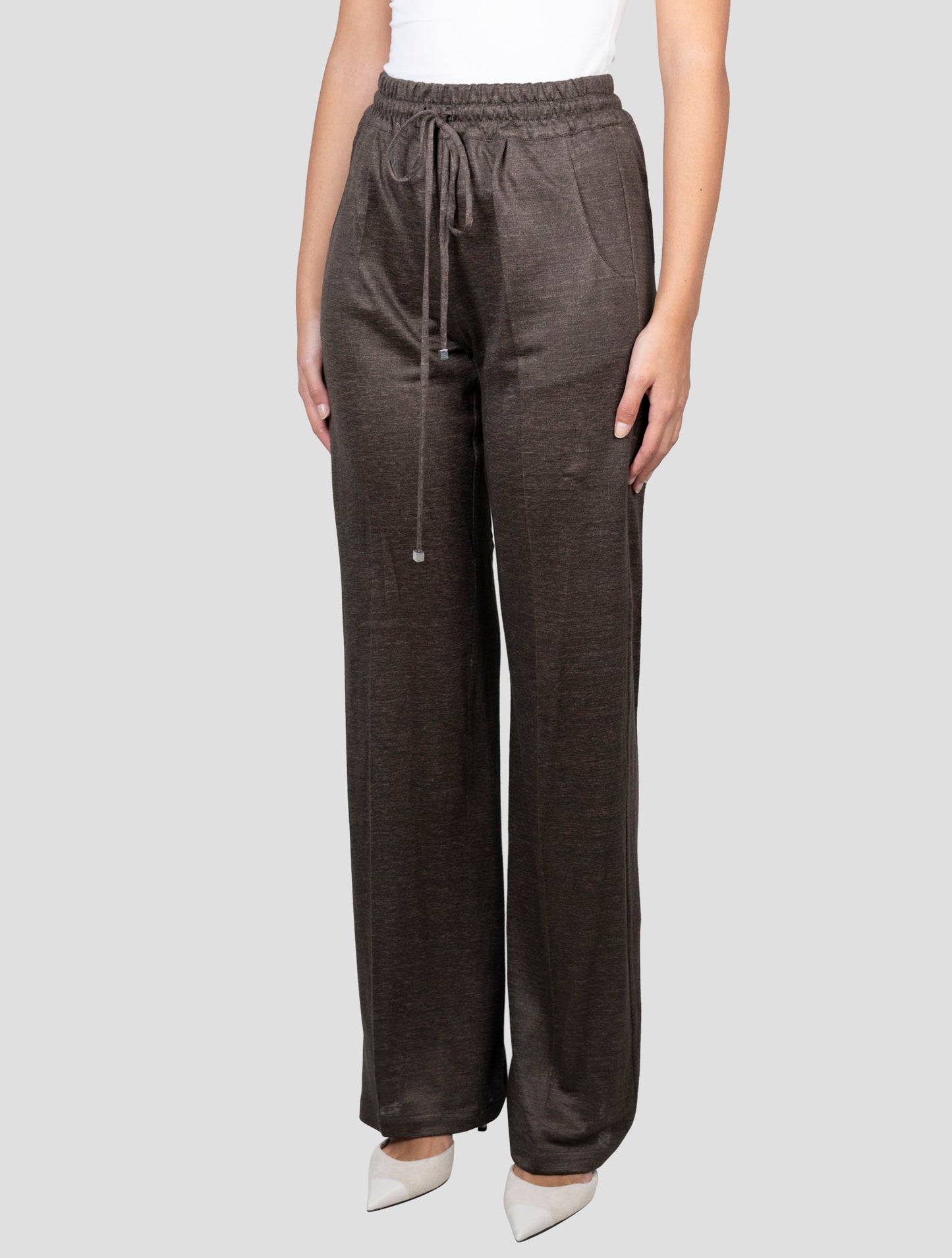 Kiton Gray Linen Pants