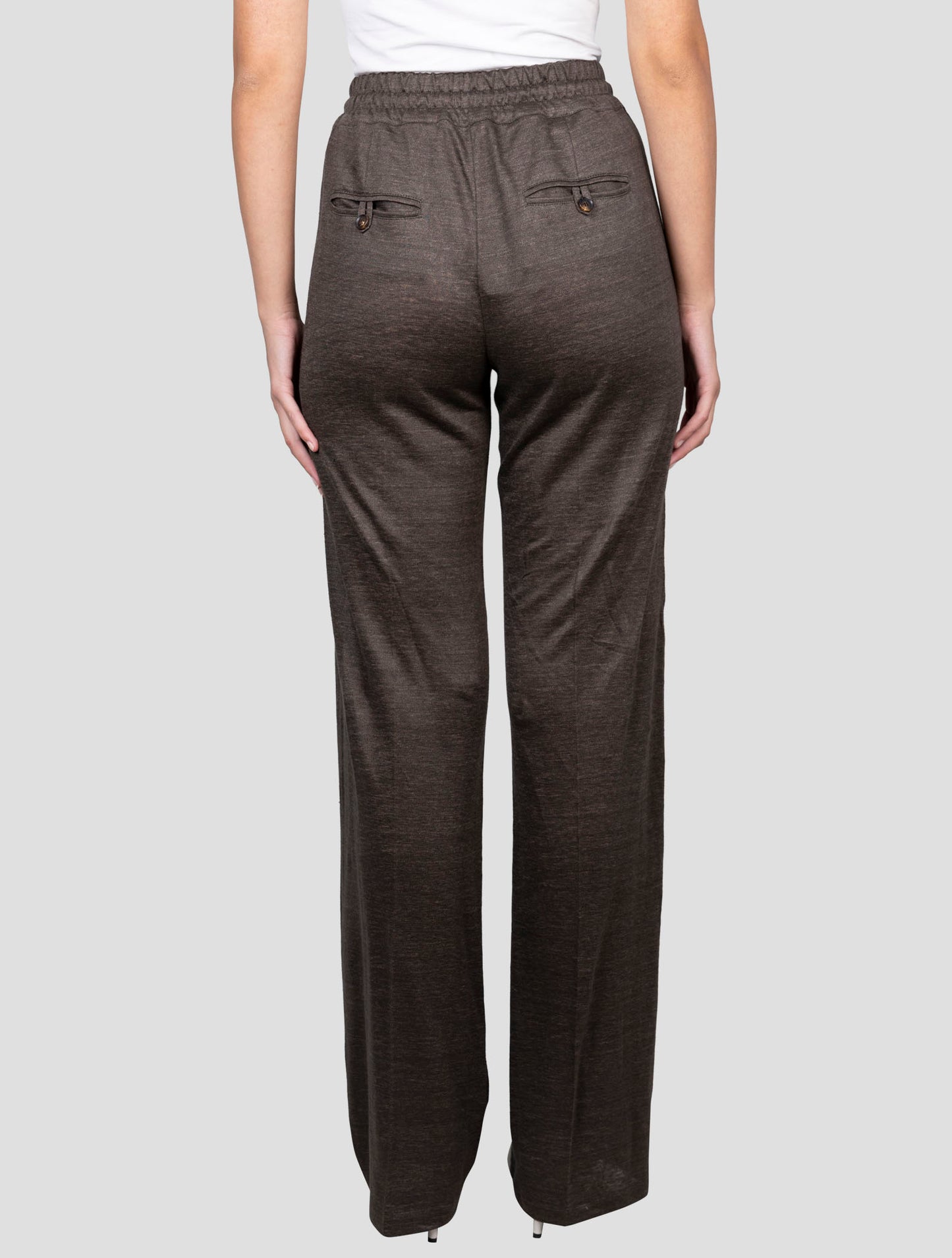 Kiton Gray Linen Pants