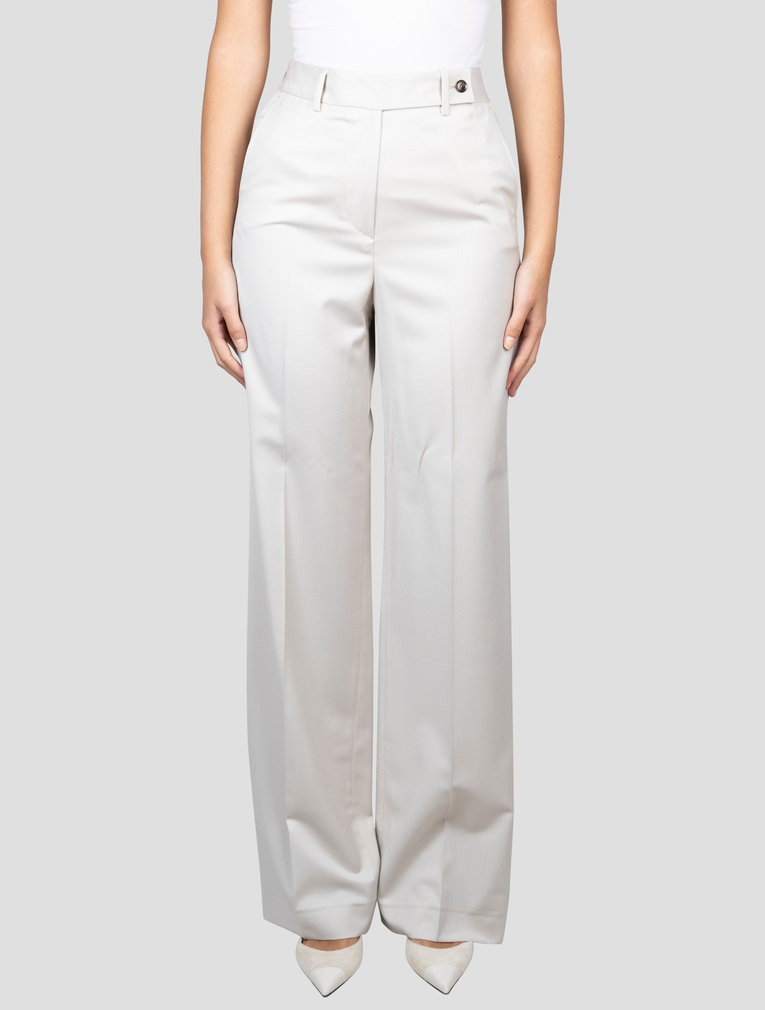 Kiton Beige Virgin Wool Pants