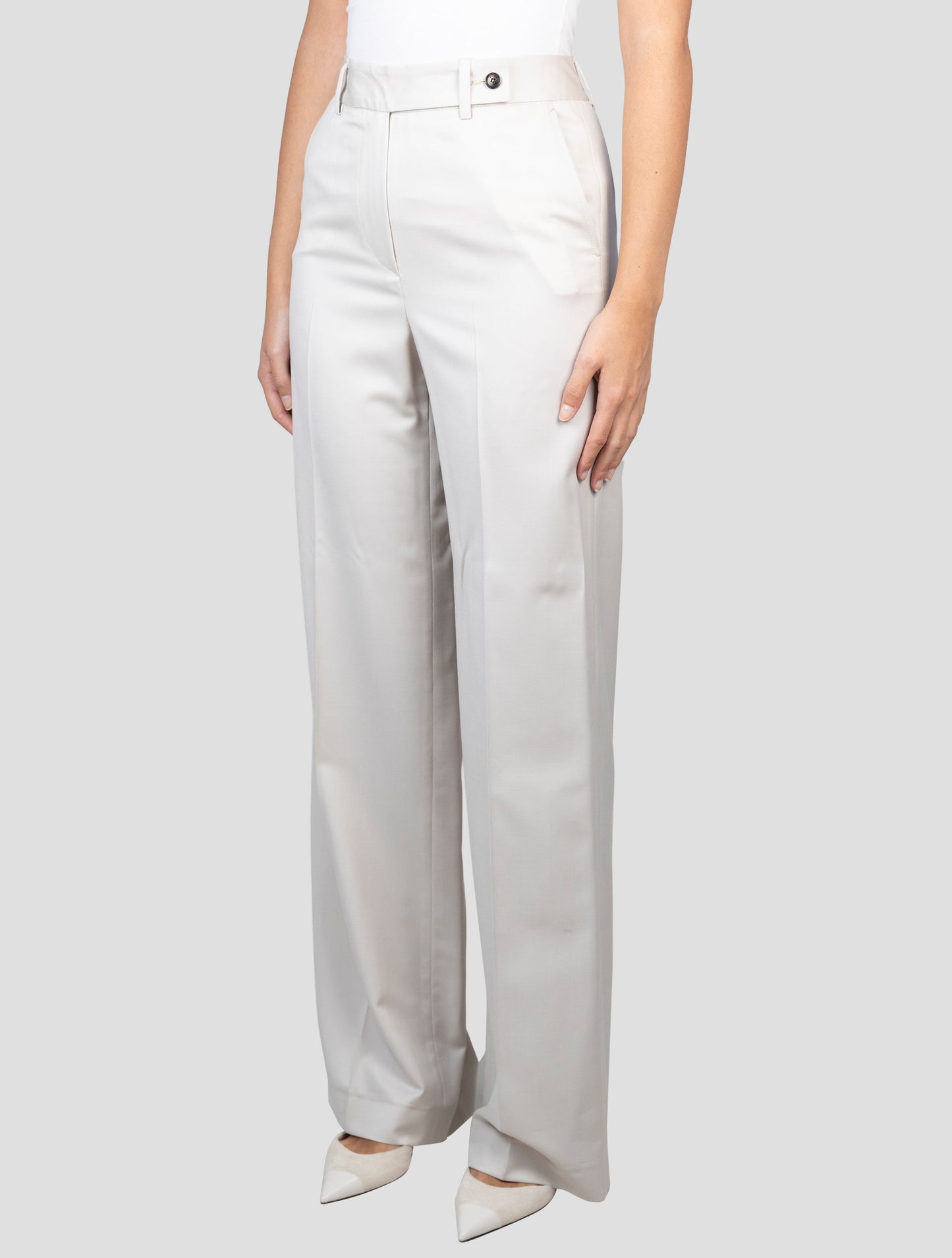 Kiton Beige Virgin Wool Pants