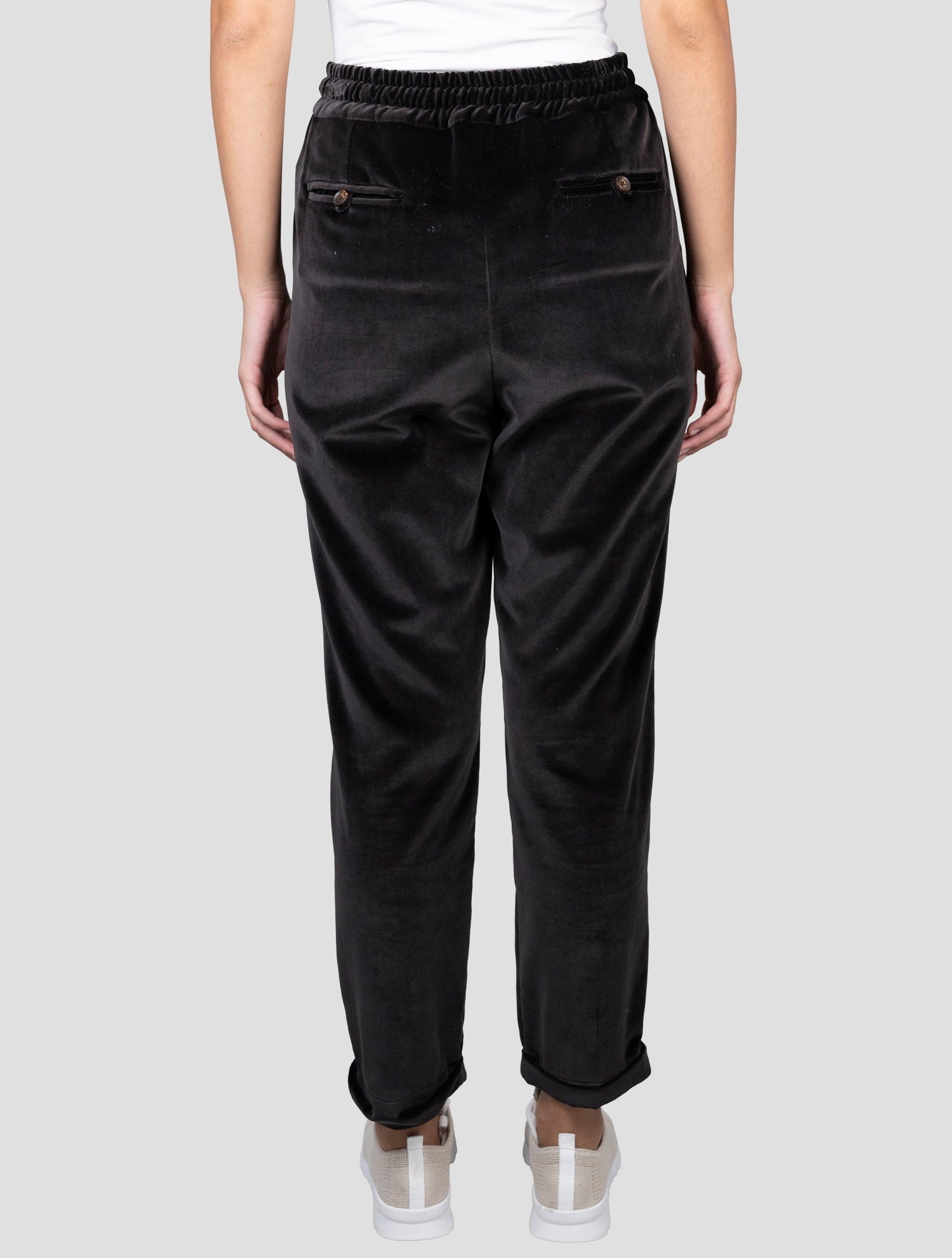 Kiton Brown Cotton Silk Velvet Pants