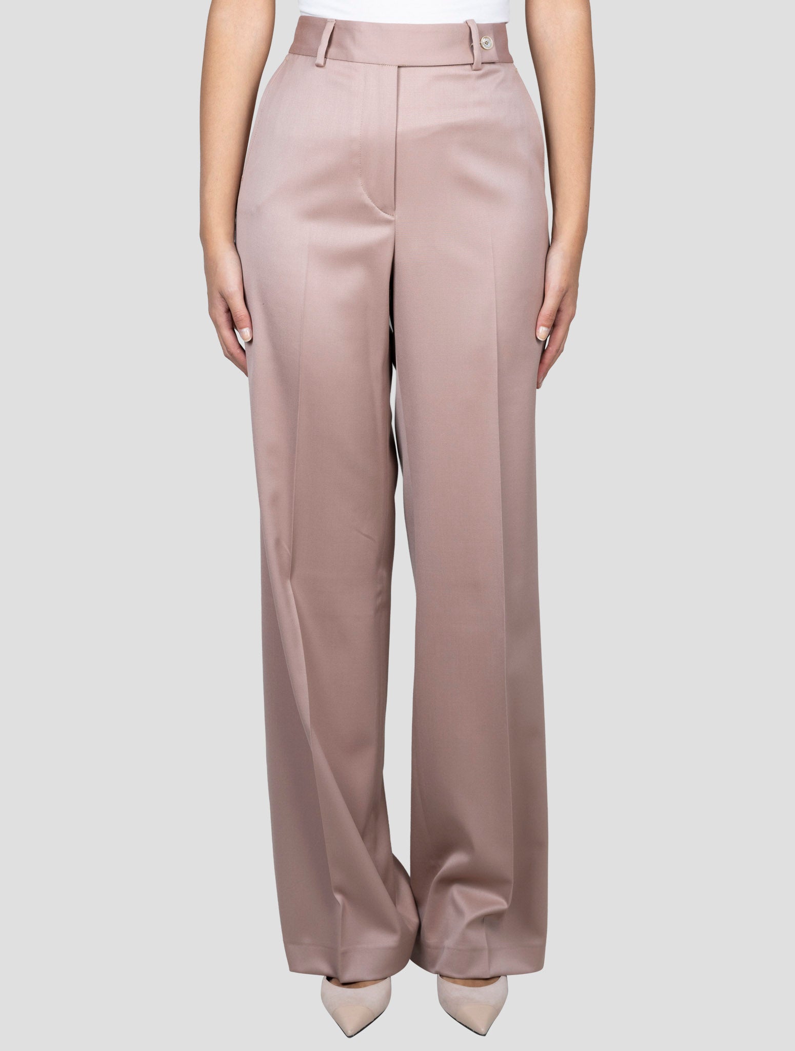 Kiton Pink Virgin Wool Ea Pants