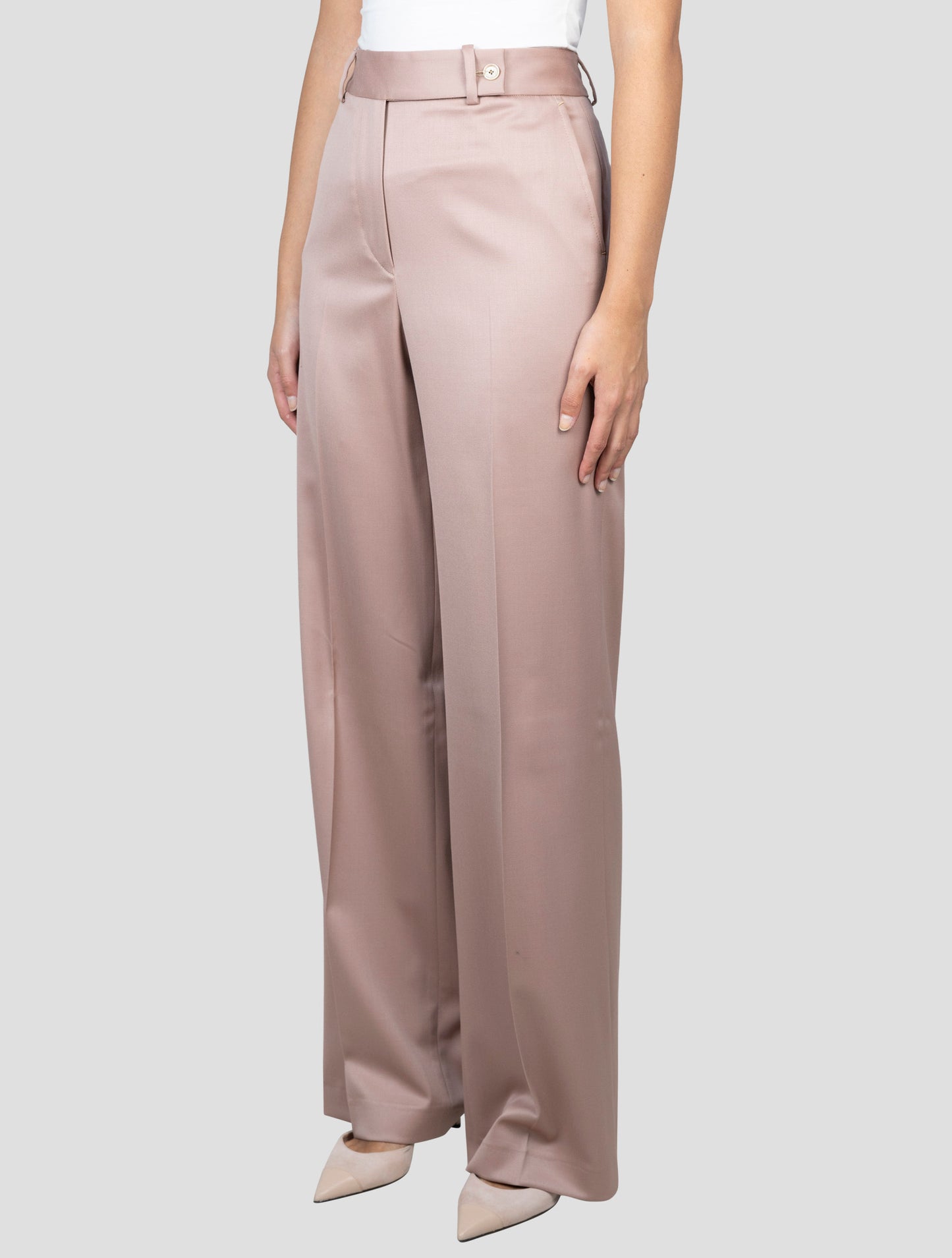 Kiton Pink Virgin Wool Ea Pants