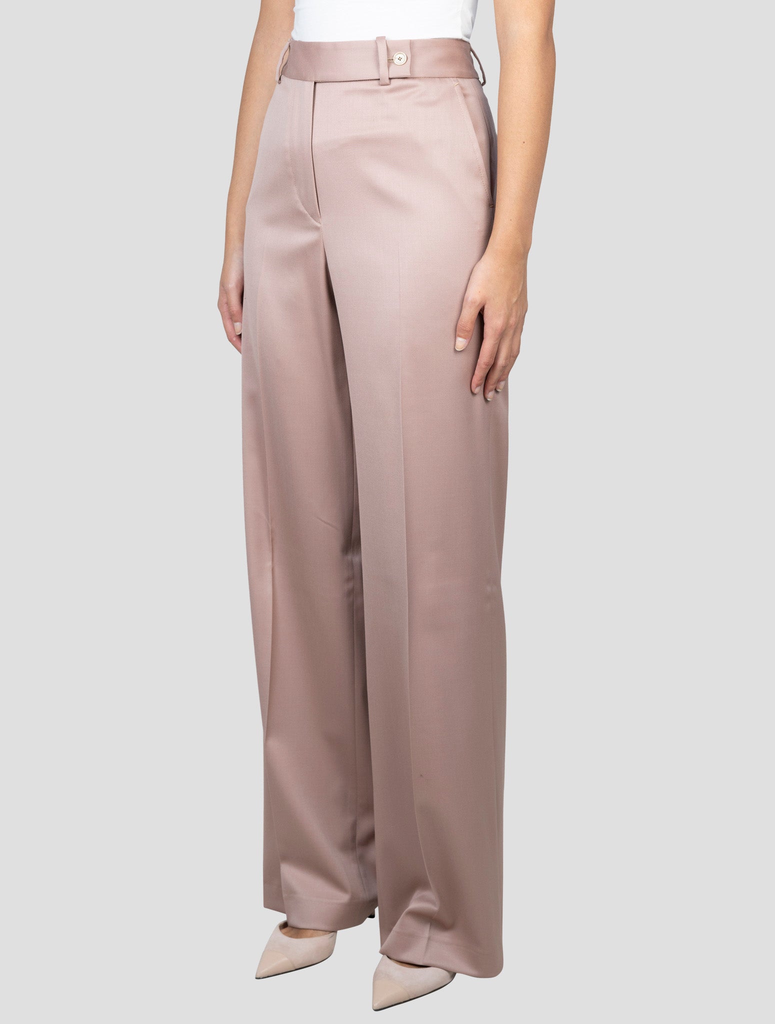 Kiton Pink Virgin Wool Ea Pants