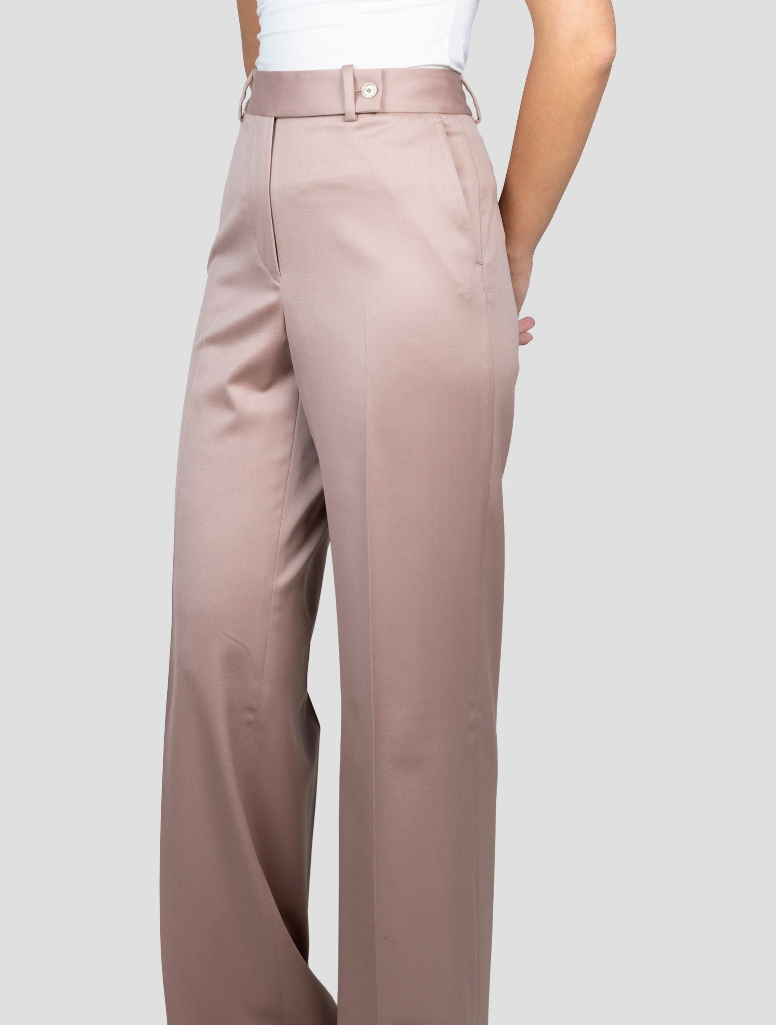 Kiton Pink Virgin Wool Ea Pants