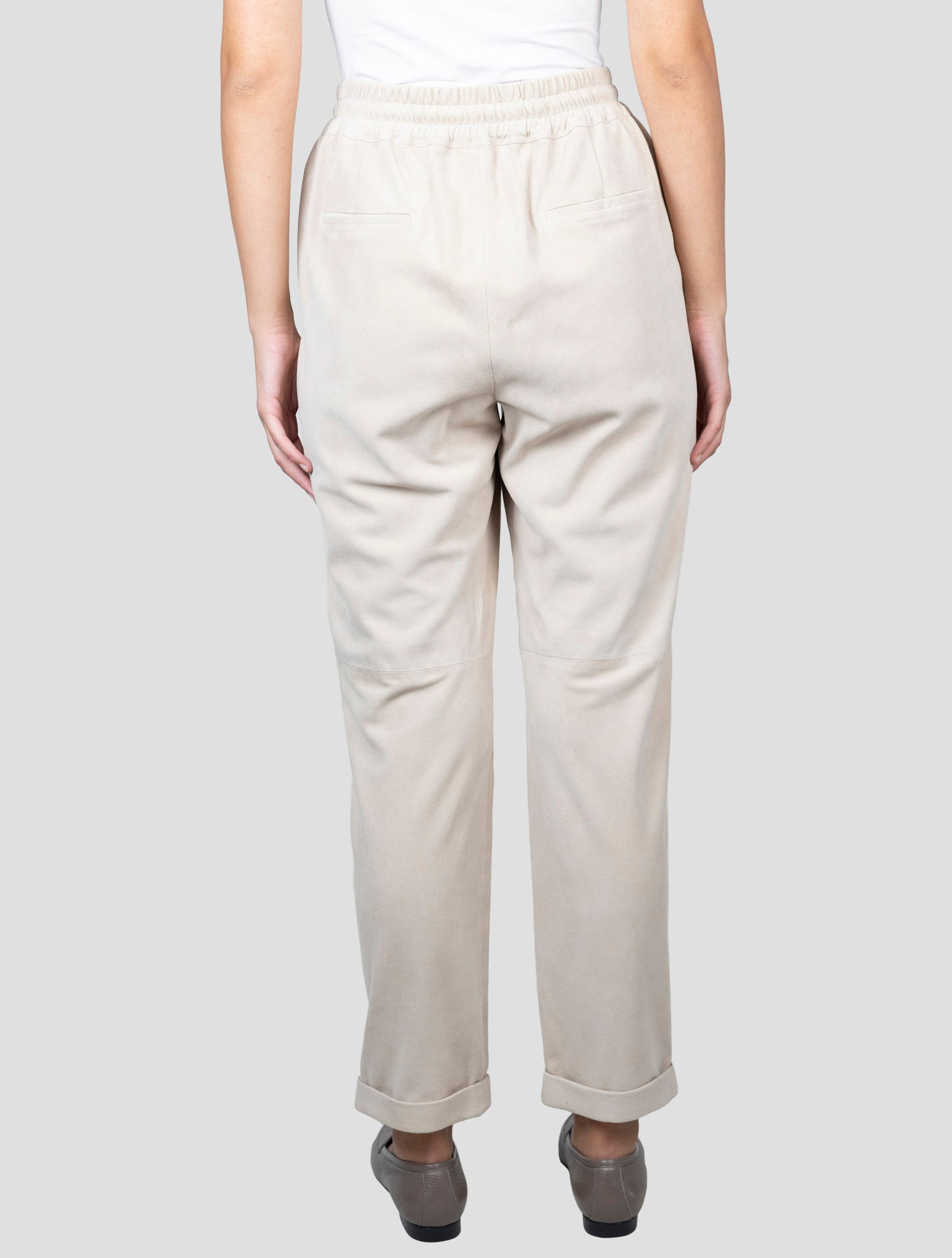Kiton Beige Leather Pants