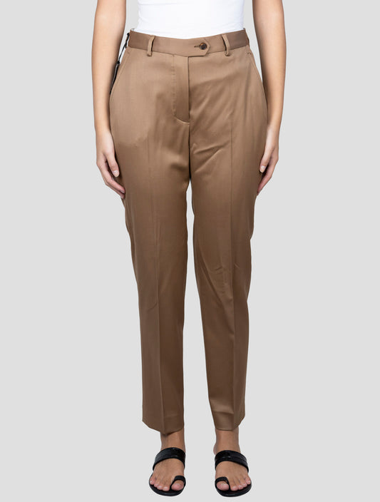 Kiton Brown Virgin Wool Ea Pants