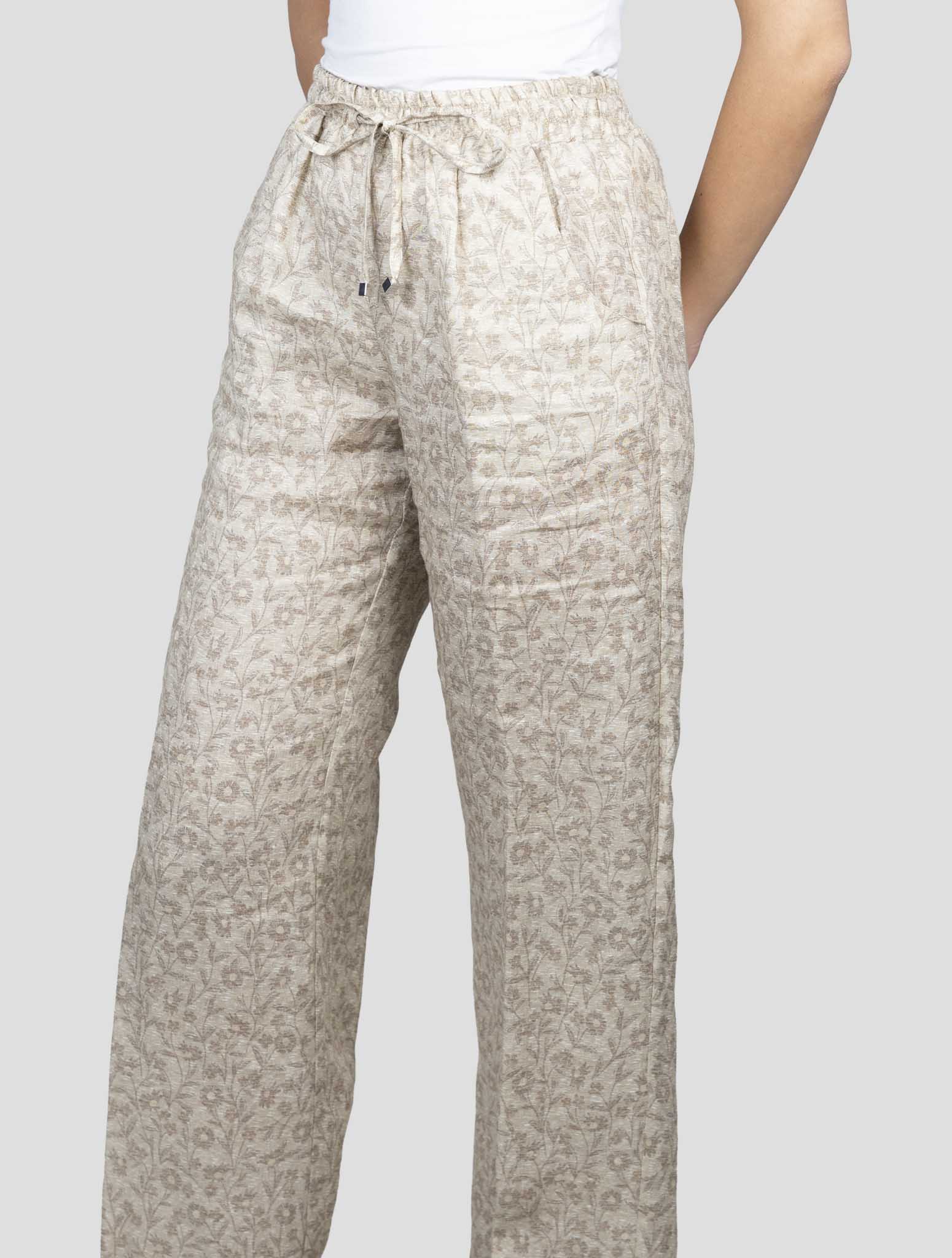 Kiton Beige Linen Pants