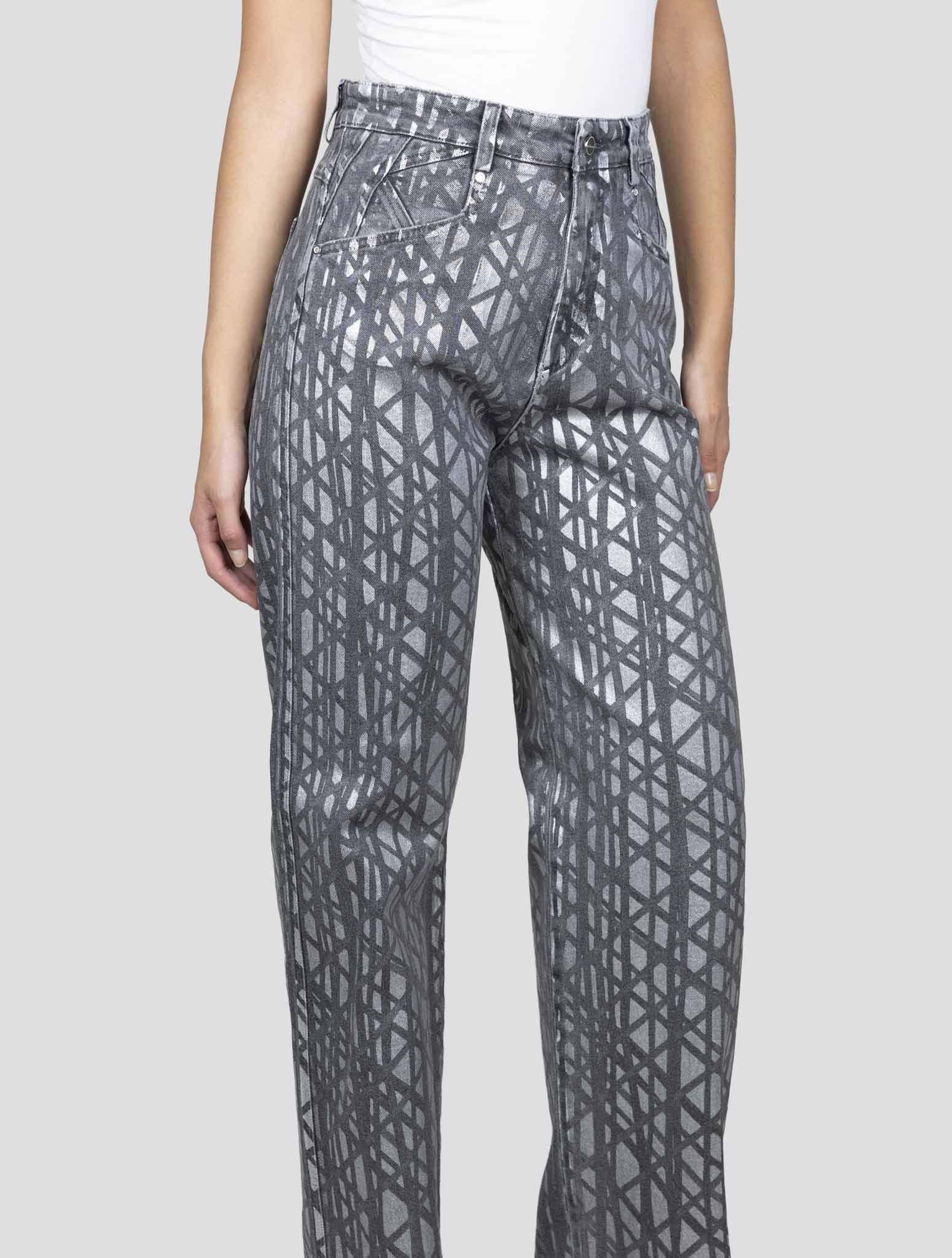 Kiton Gray Silver Cotton Ea Jeans