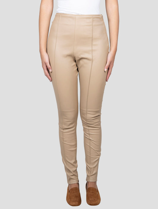 Kiton Beige Leather Pants