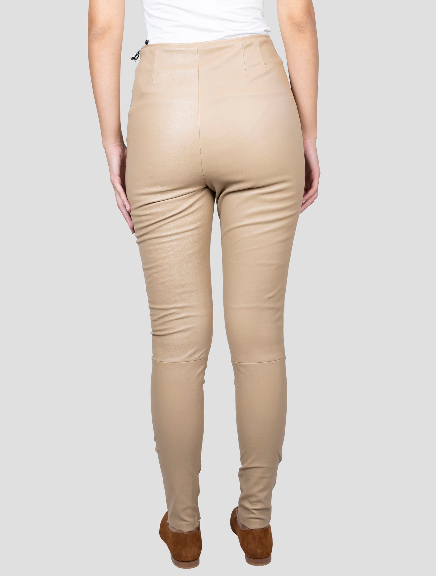 Kiton Beige Leather Pants
