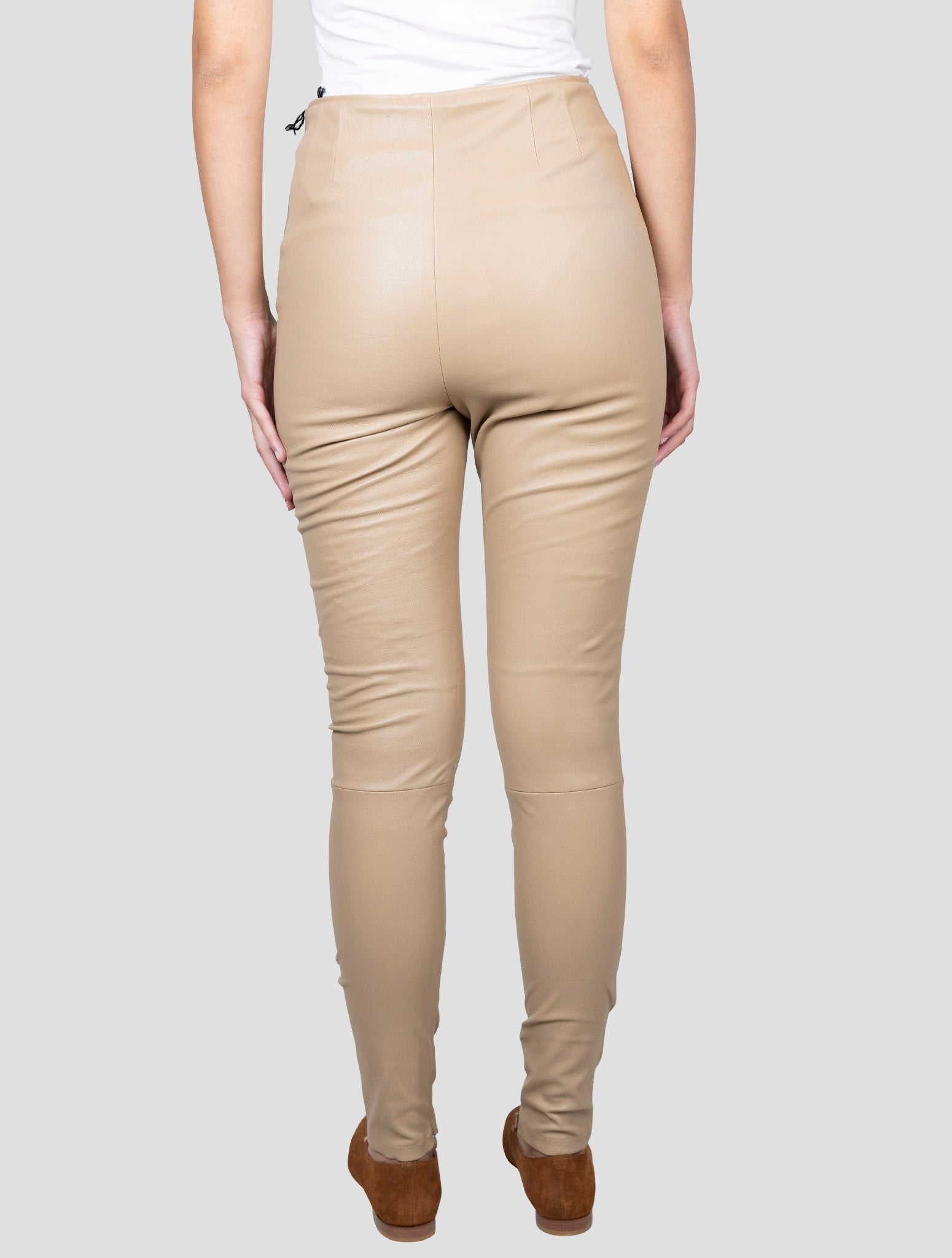 Kiton Beige Leather Pants