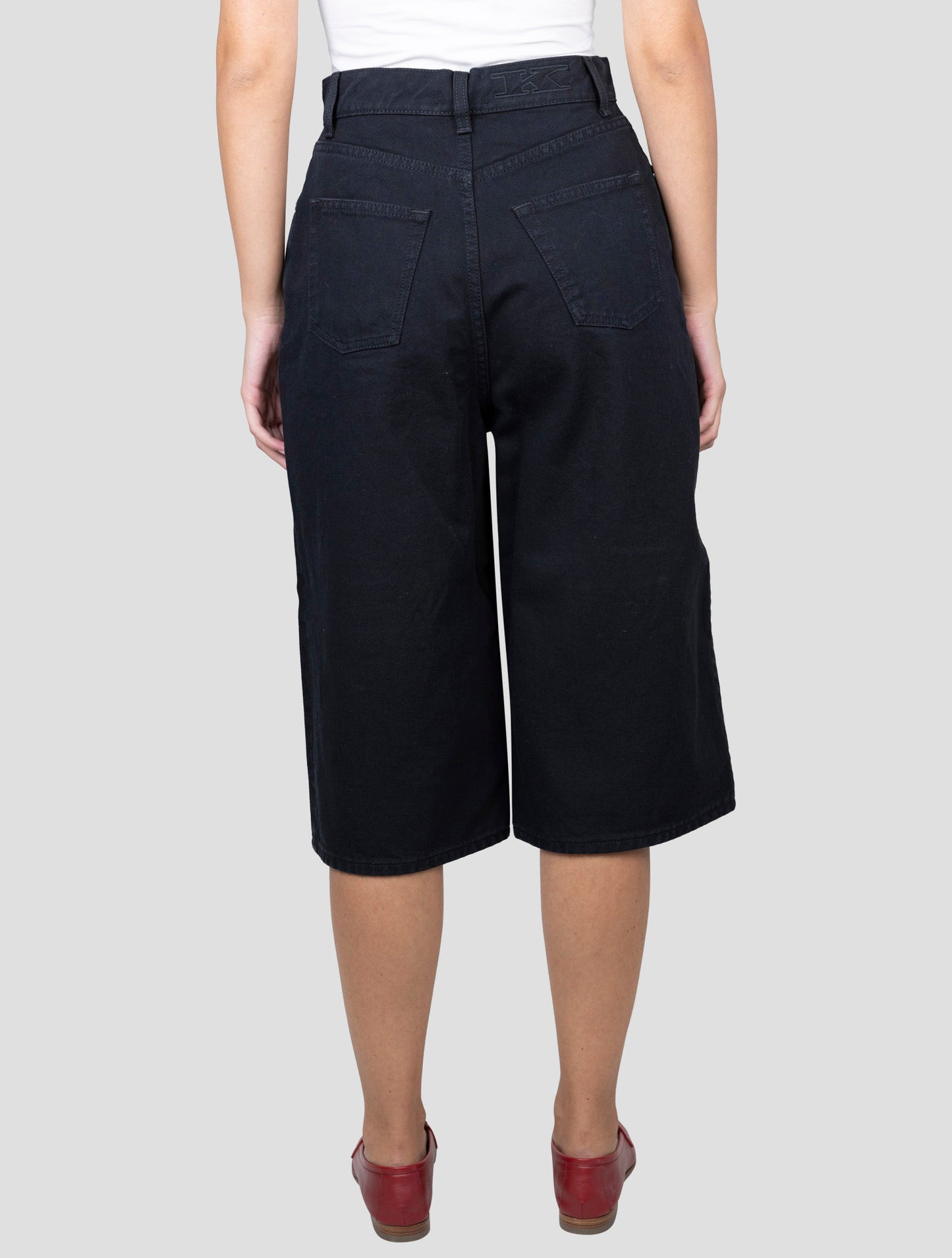 Kiton Black Cotton Short Pants