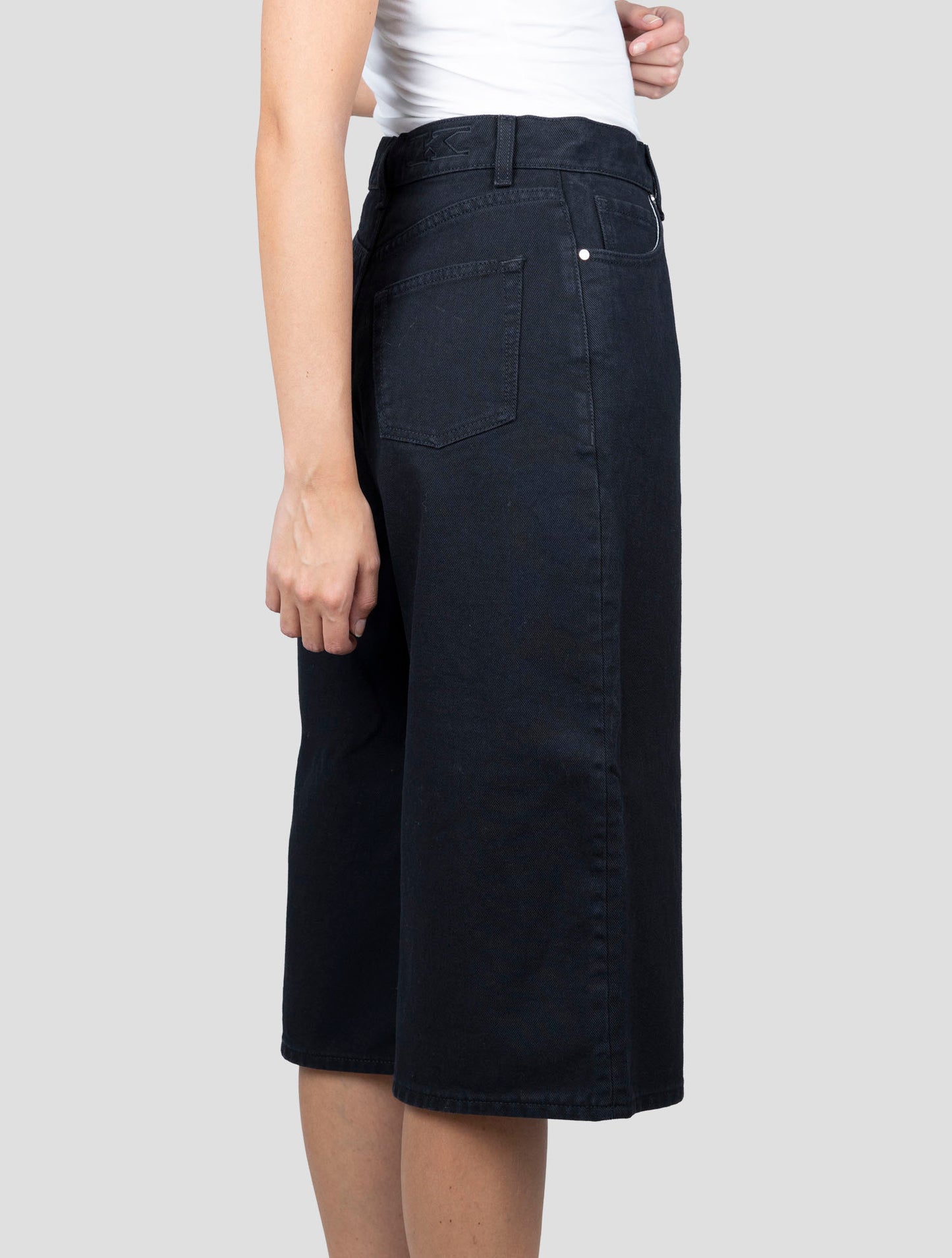 Kiton Black Cotton Short Pants