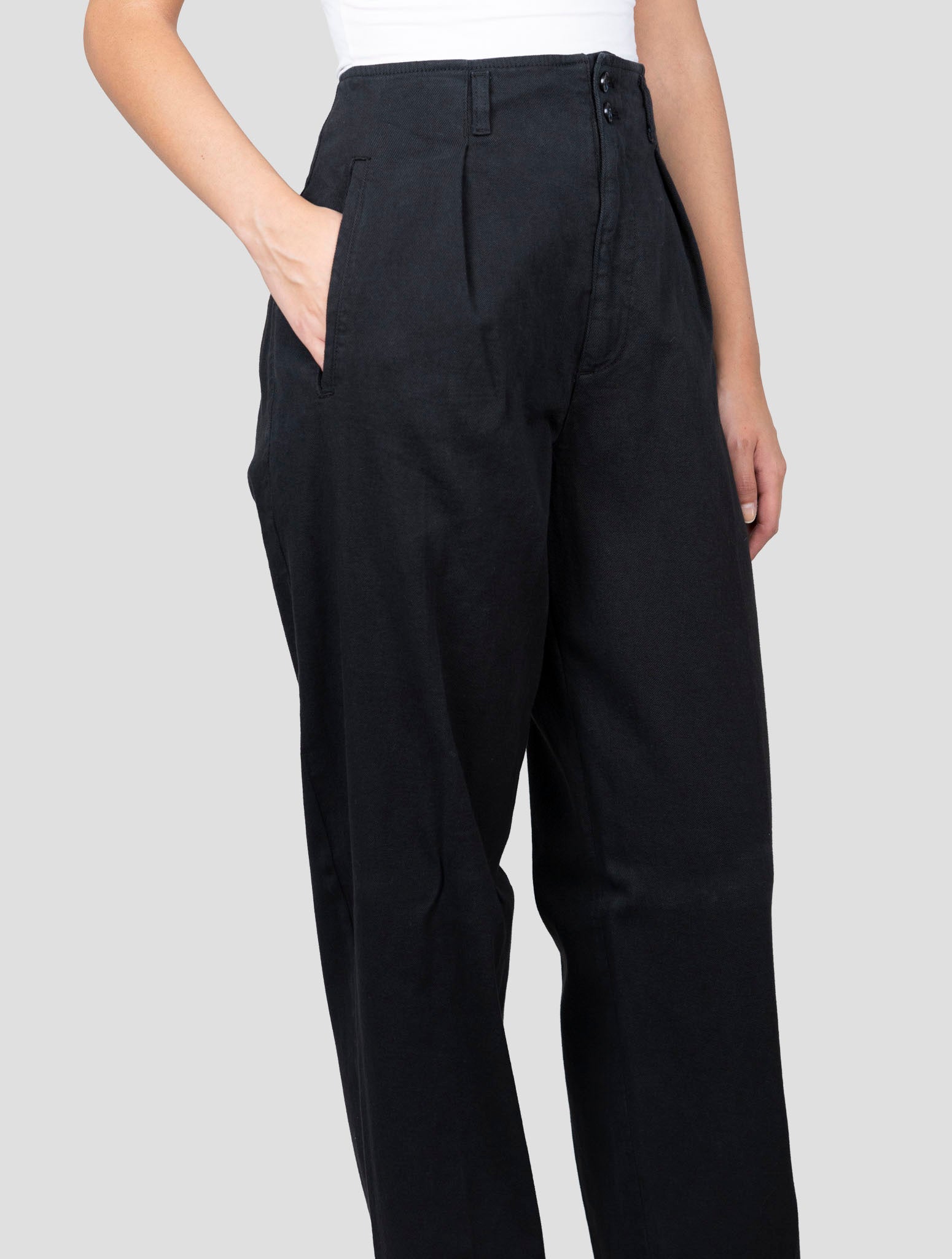 Kiton Black Cotton Ea Pants