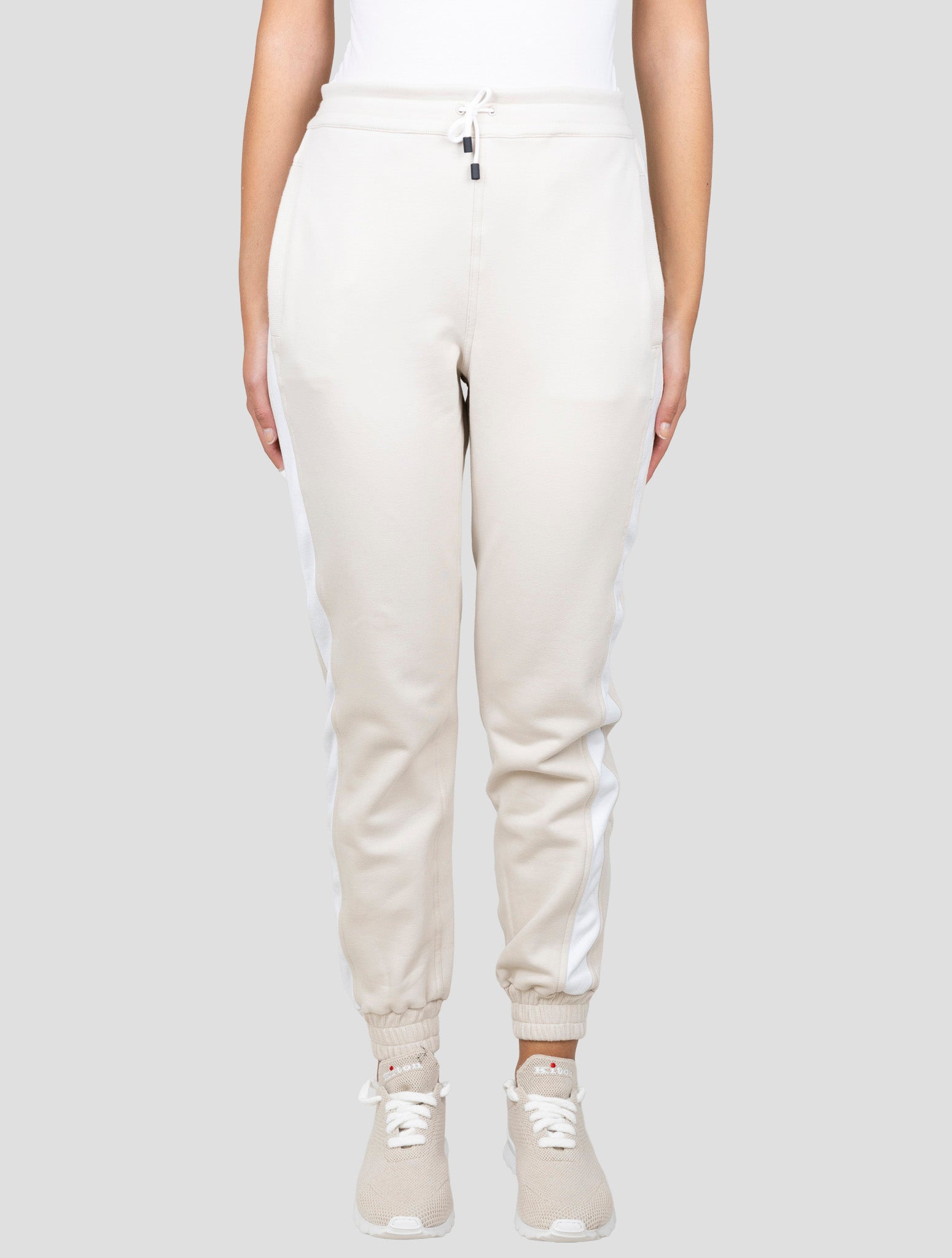 Kiton Beige Cotton Pa Pu Pants