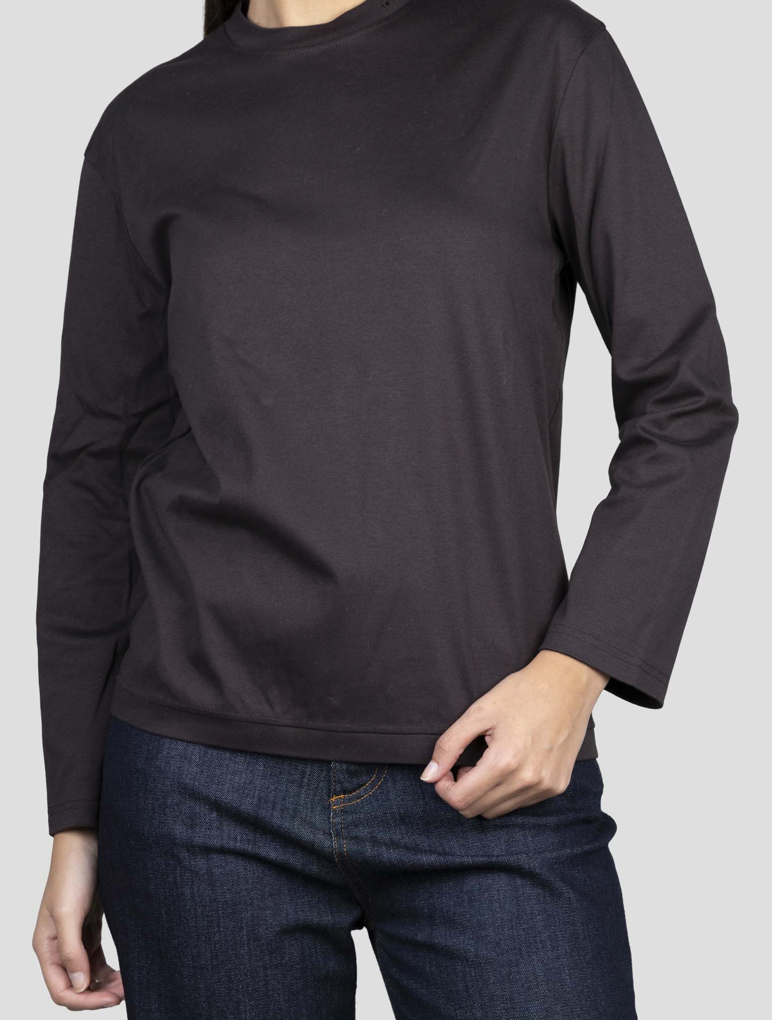Kiton Black Cotton Sweater Crewneck