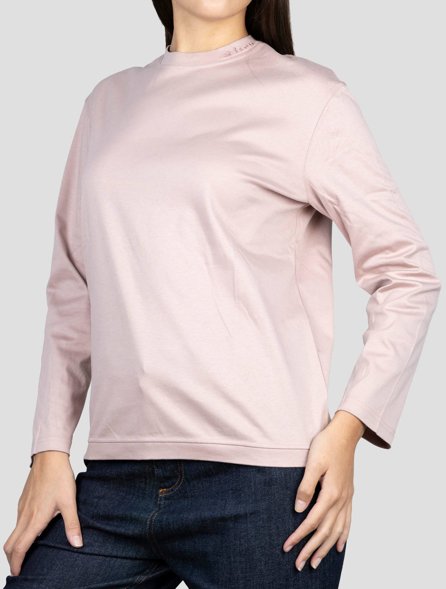Kiton Pink Cotton Sweater Crewneck