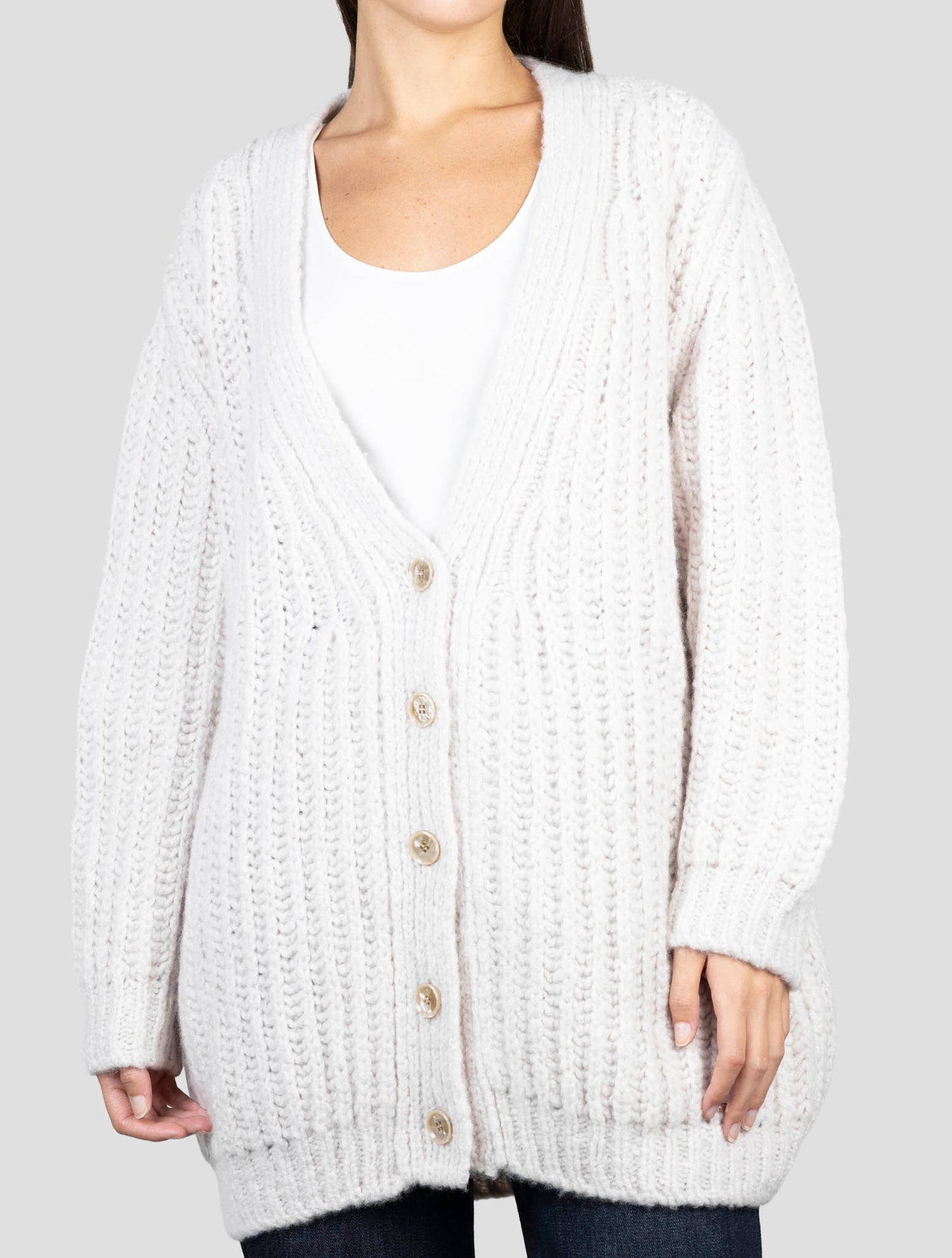 Kiton Gray Cashmere Silk Sweater Cardigan