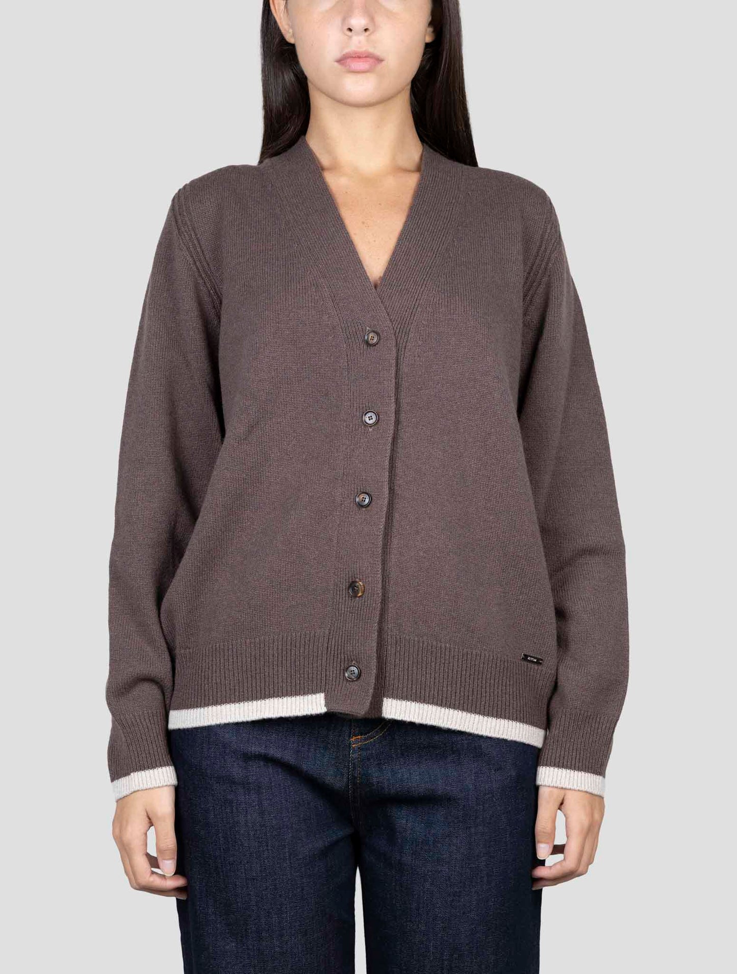 Kiton Brown Cashmere Sweater Cardigan