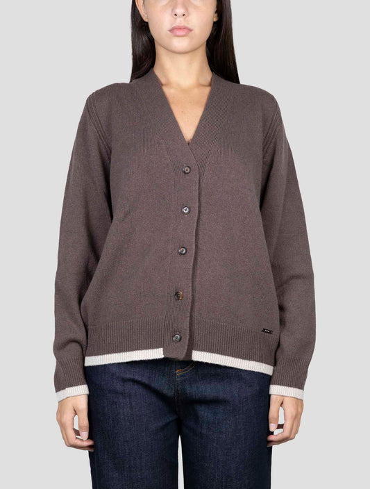 Kiton Brown Cashmere Sweater Cardigan