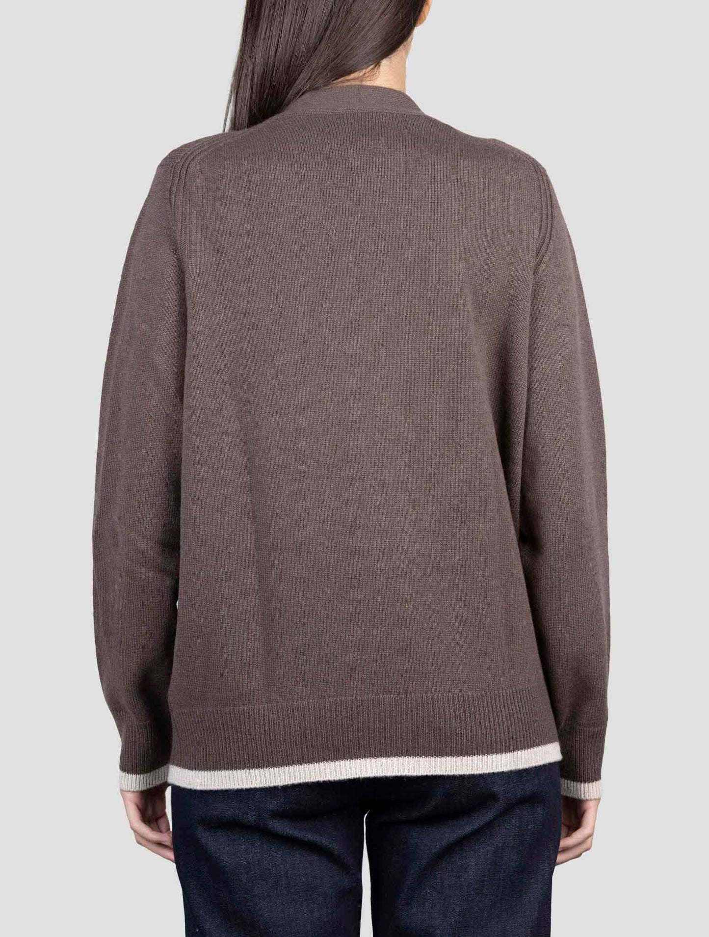 Kiton Brown Cashmere Sweater Cardigan