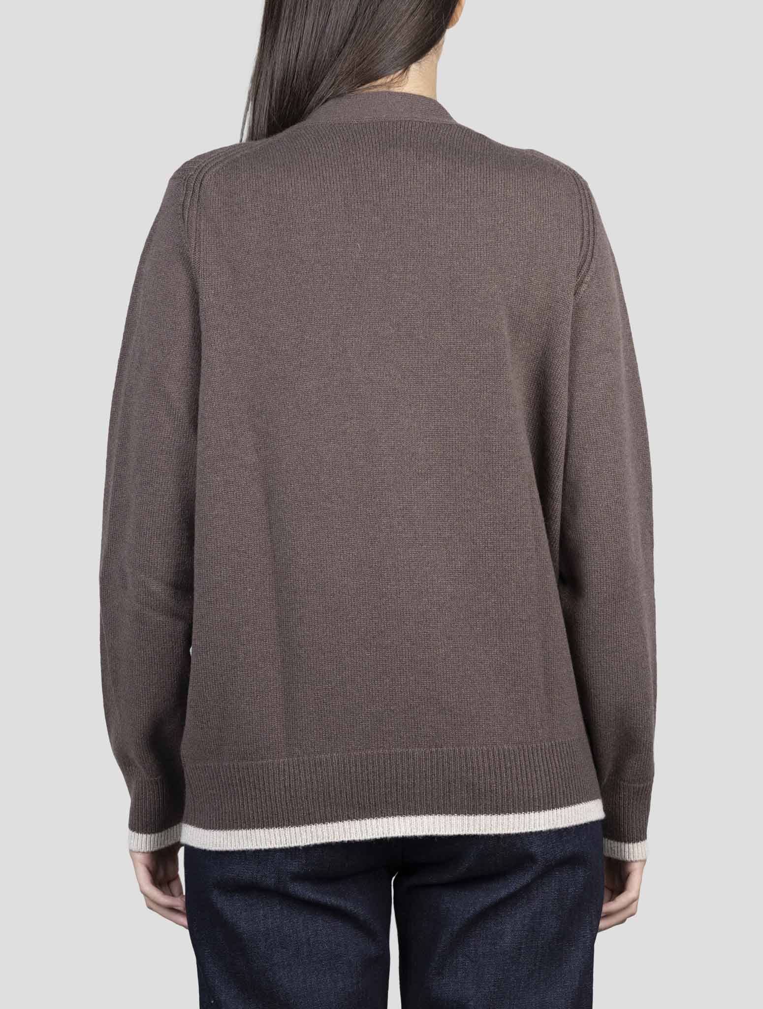 Kiton Brown Cashmere Sweater Cardigan
