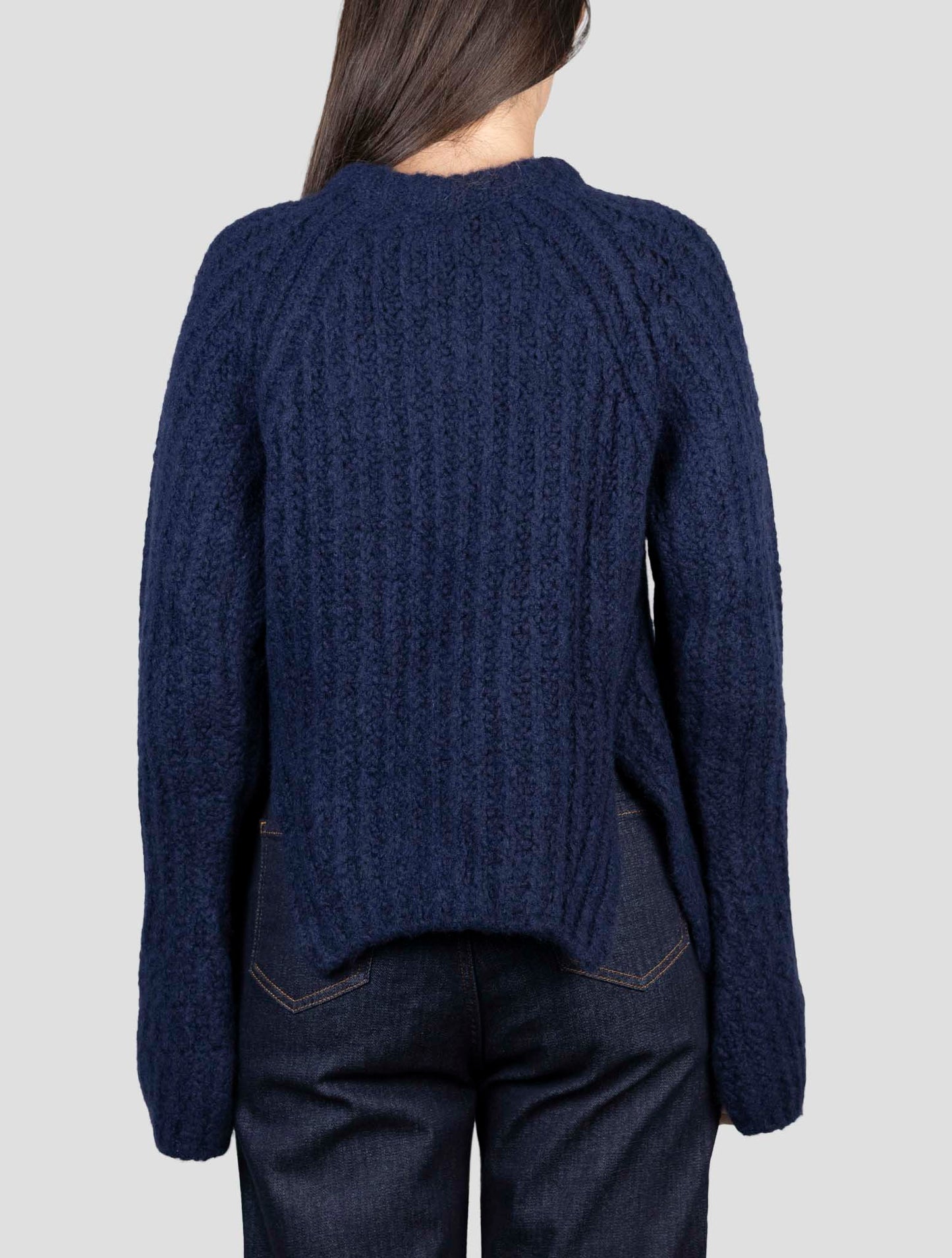 Kiton Blue Cashmere Silk Sweater Crewneck