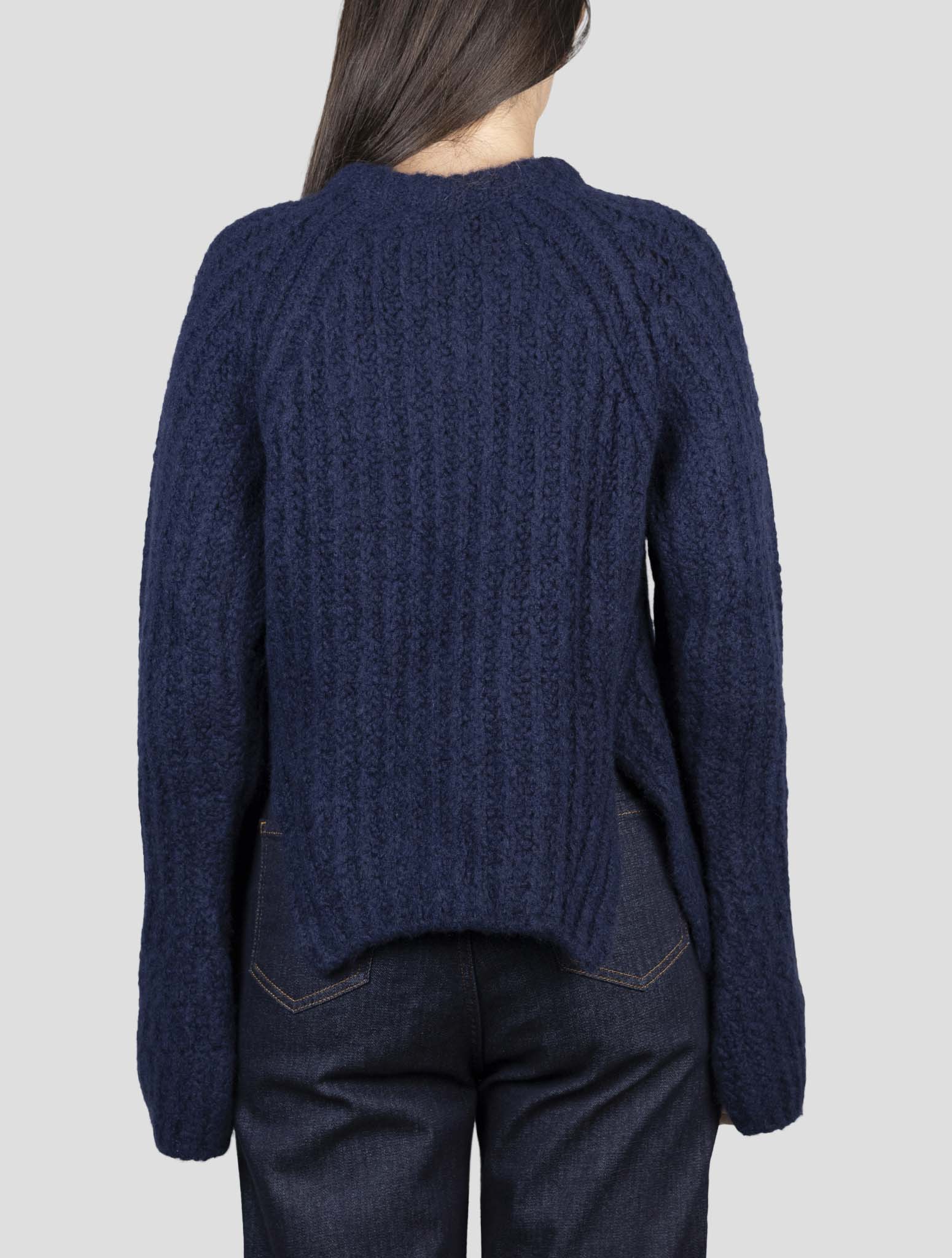 Kiton Blue Cashmere Silk Sweater Crewneck