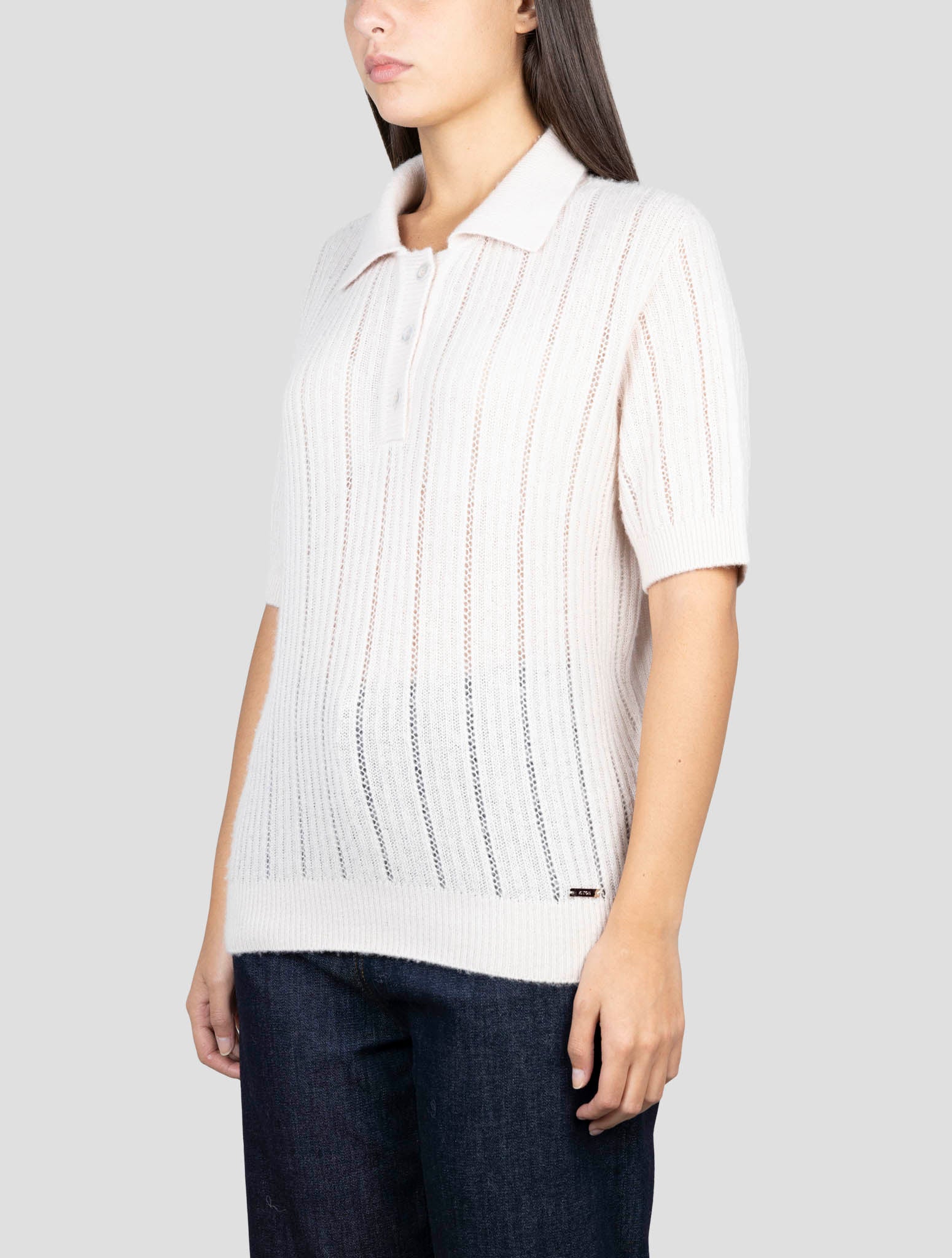 Kiton Pink Cashmere Silk Polo