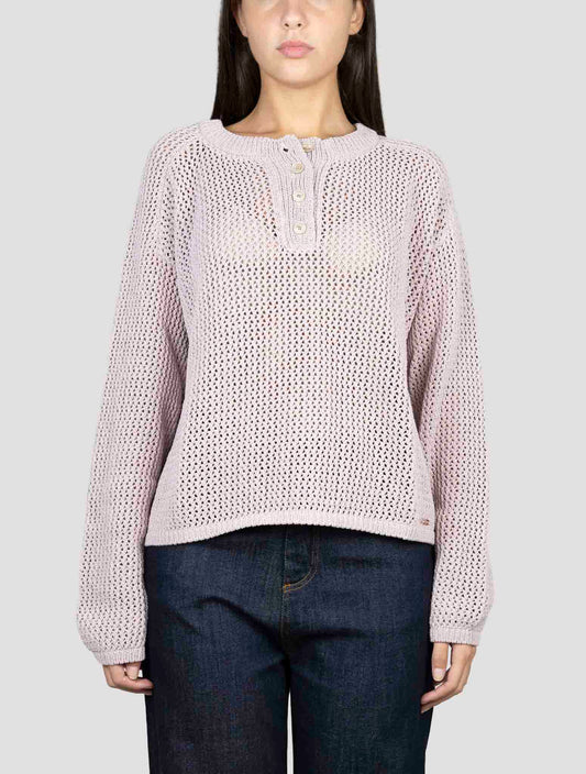 Kiton Pink Cotton Pa Sweater Crewneck