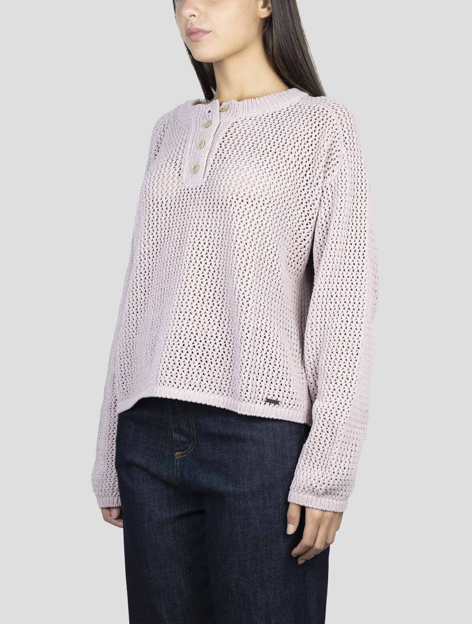 Kiton Pink Cotton Pa Sweater Crewneck