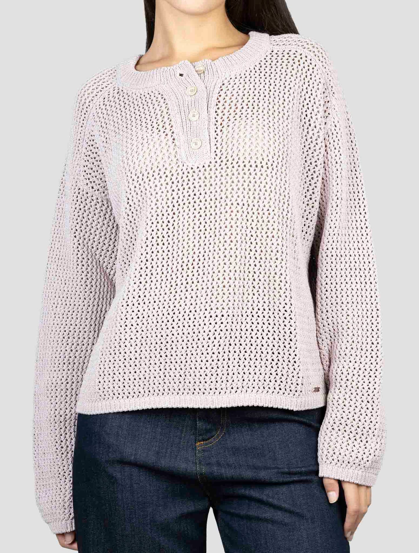 Kiton Pink Cotton Pa Sweater Crewneck