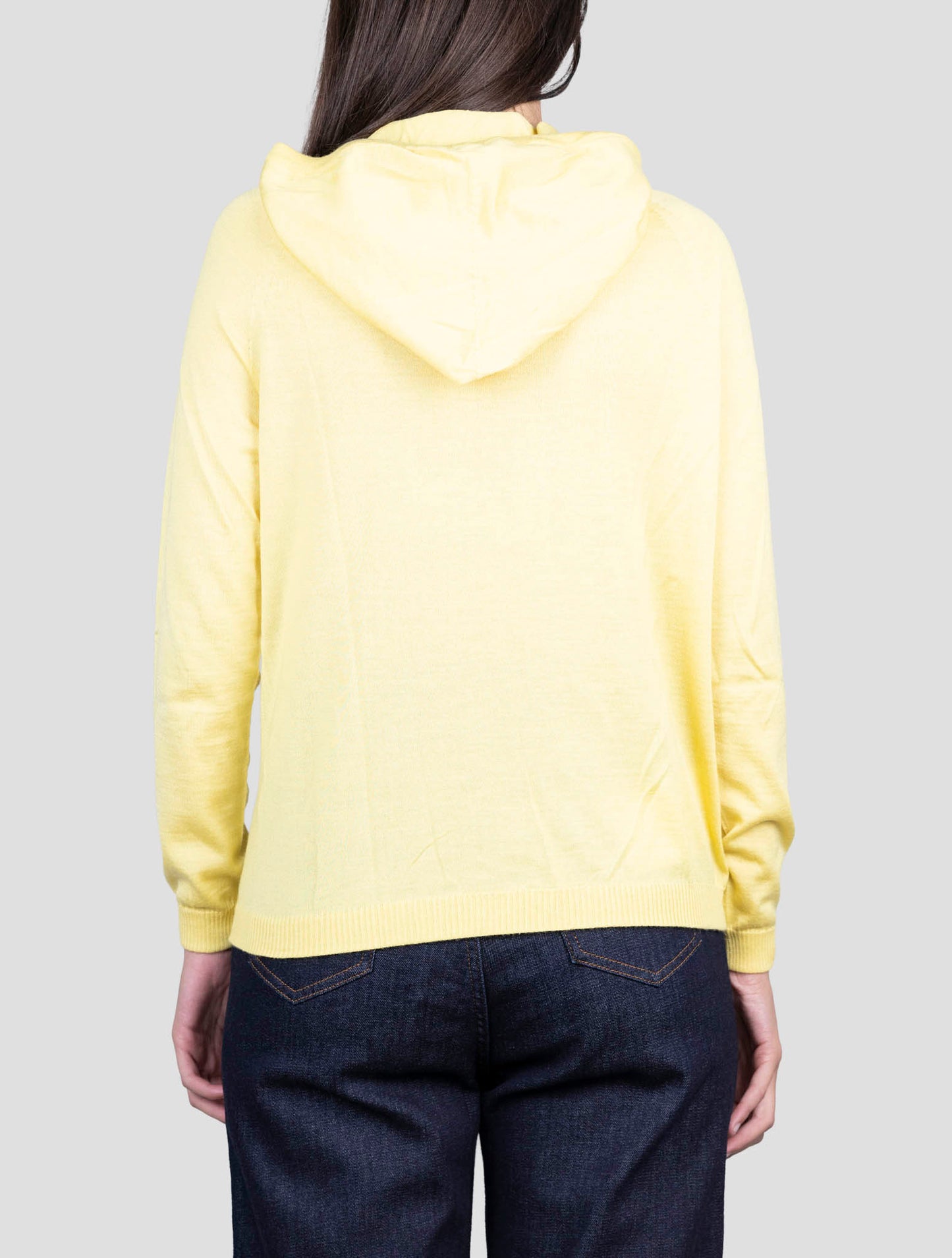 Kiton Yellow Cashmere Silk Sweater Hoodie