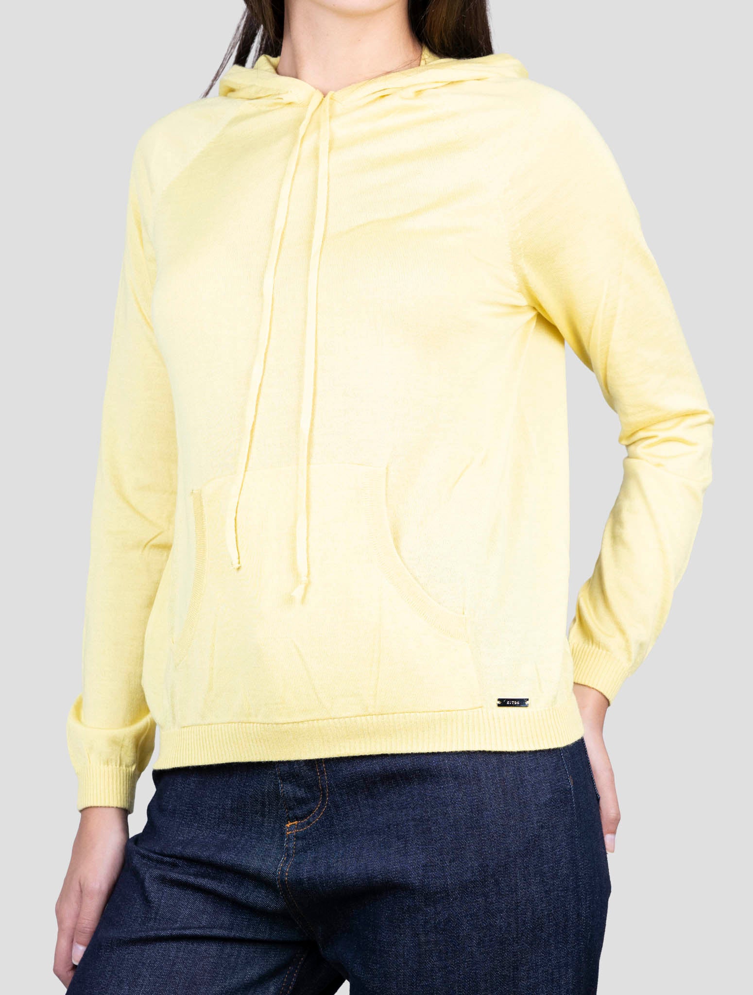 Kiton Yellow Cashmere Silk Sweater Hoodie