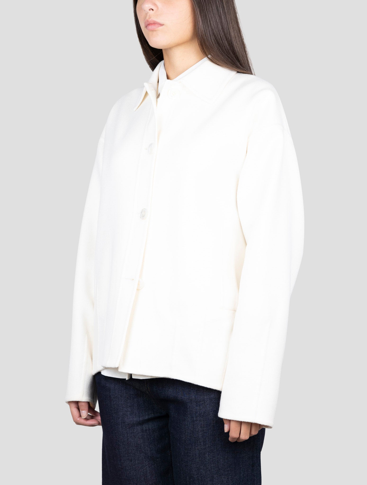 Kiton White Cashmere Coat