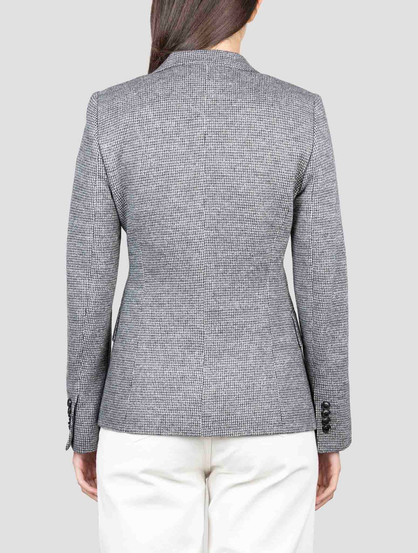 Kiton Black Gray Virgin Wool Cashmere Pa Wool Blazer