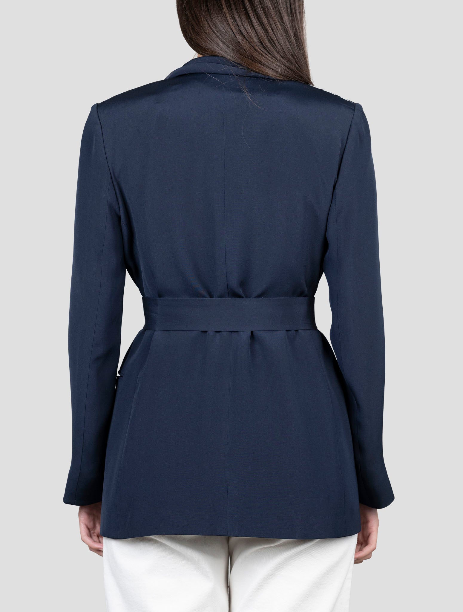 Kiton Blue Silk Blazer