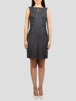 Kiton Dark Gray Wool Cashmere Ea Dress