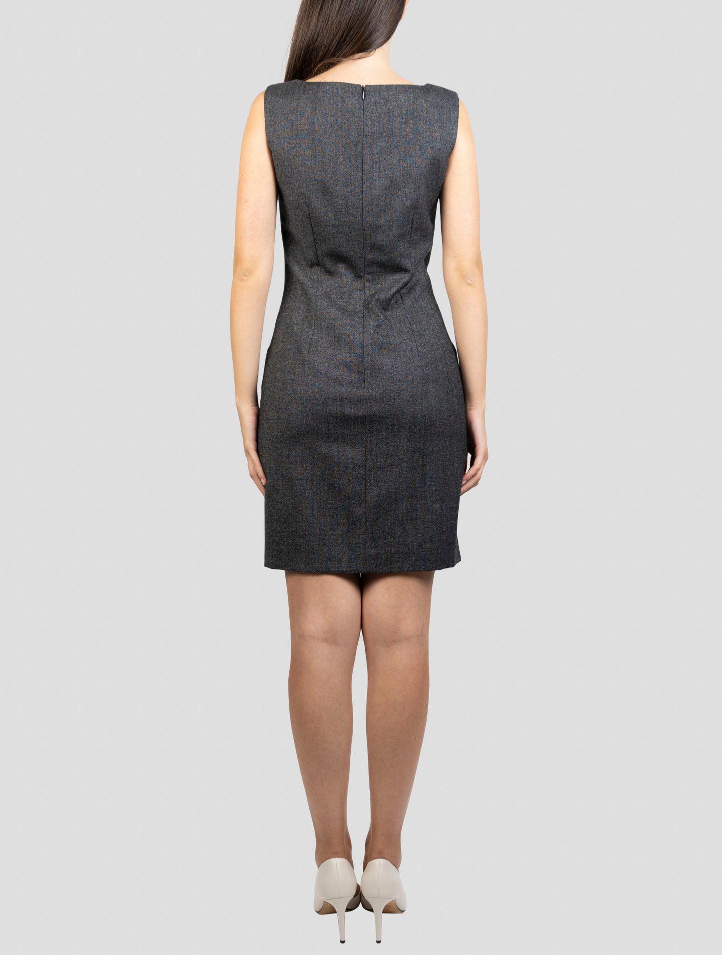 Kiton Dark Gray Wool Cashmere Ea Dress