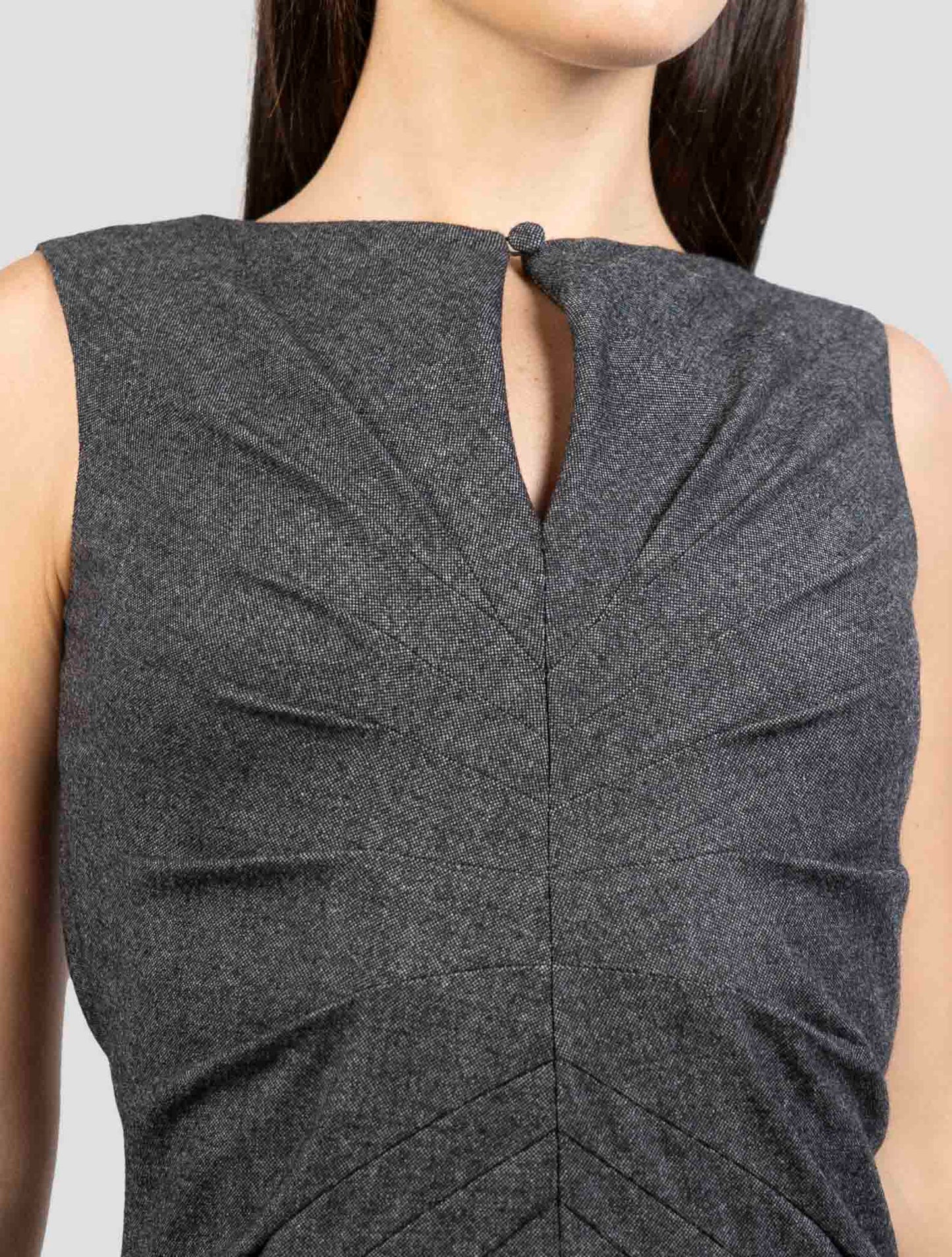 Kiton Dark Gray Wool Cashmere Ea Dress