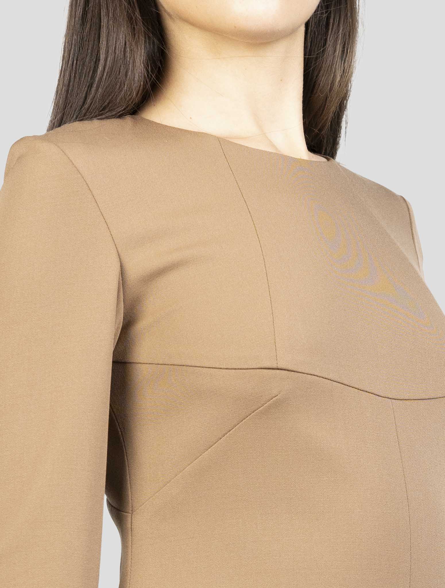 Kiton Brown Virgin Wool Ea Dress
