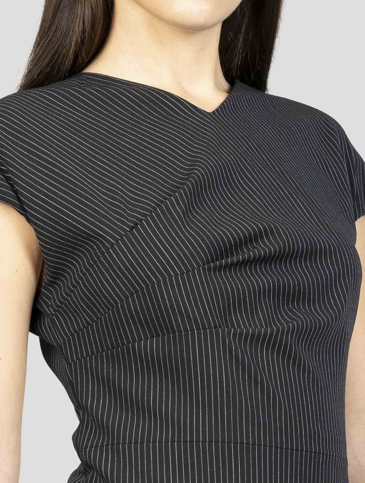 Kiton Black Virgin Wool Ea Dress