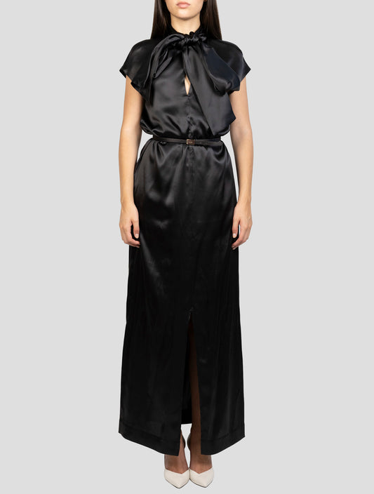 Kiton Black Silk Dress