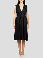 Kiton Black Virgin Wool Cashmere Ea Dress