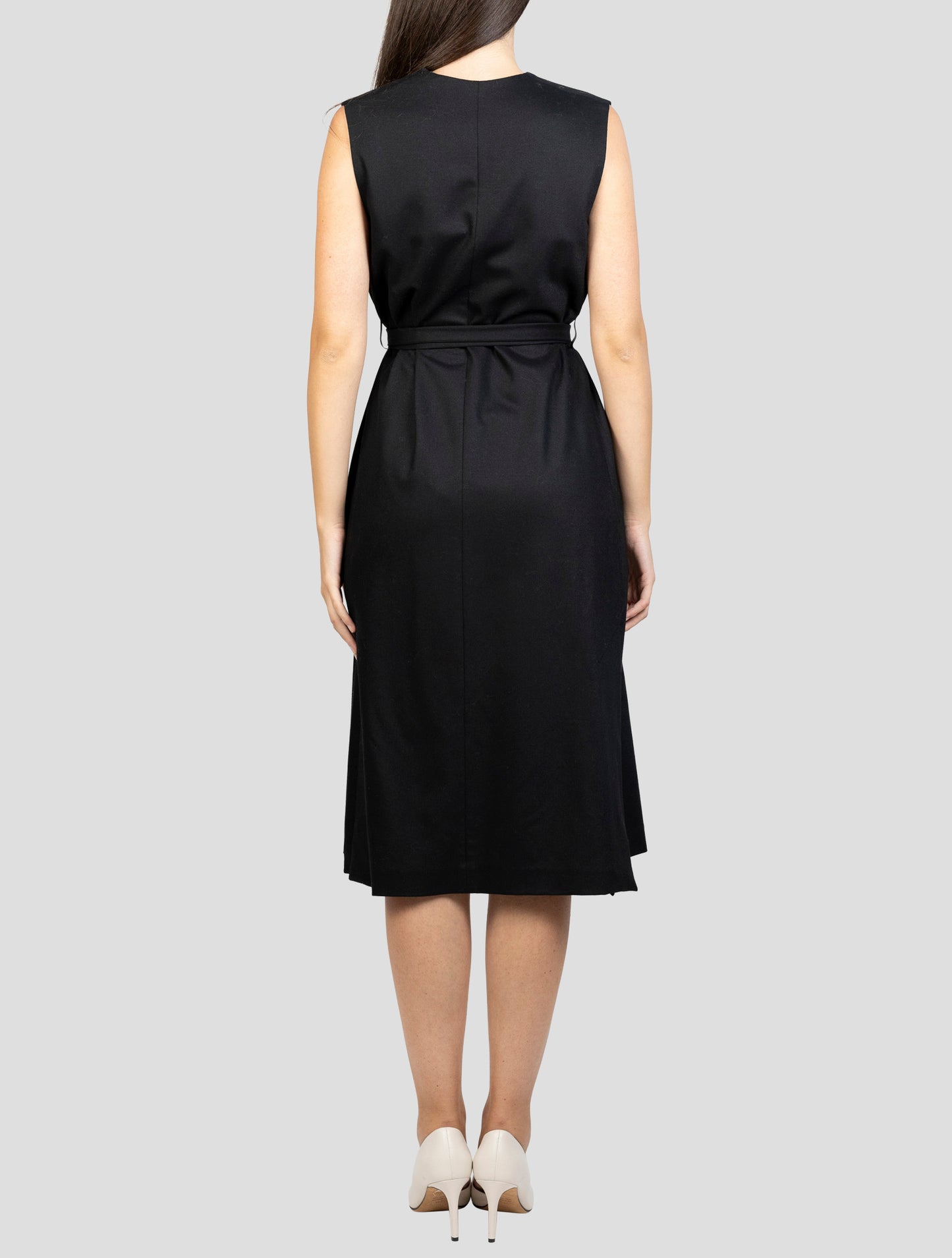 Kiton Black Virgin Wool Cashmere Ea Dress