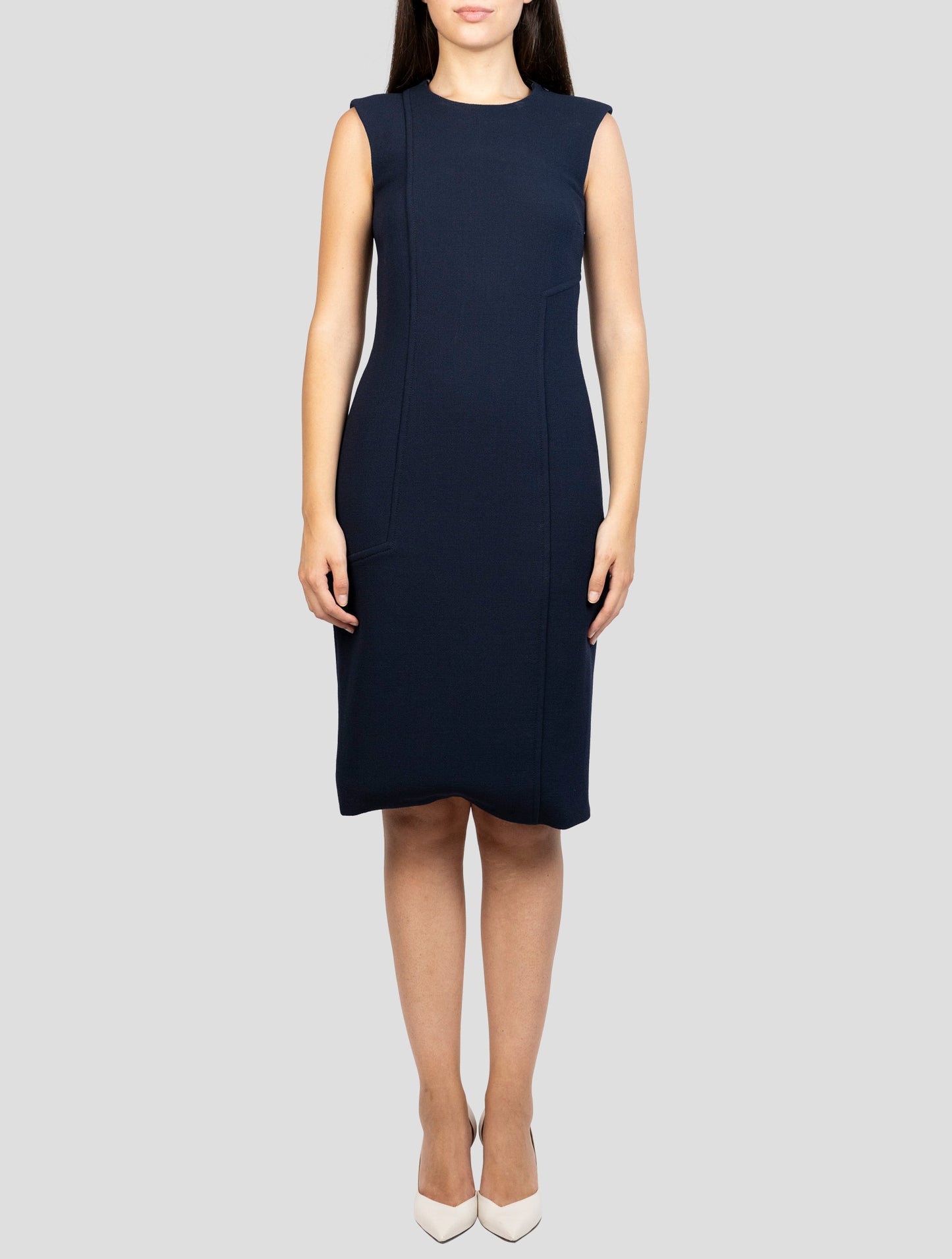 Kiton Blue Wool Dress