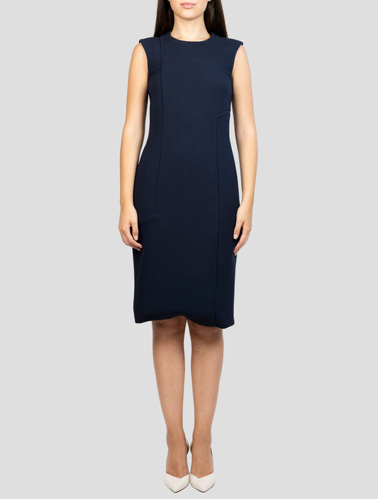 Kiton Blue Wool Dress